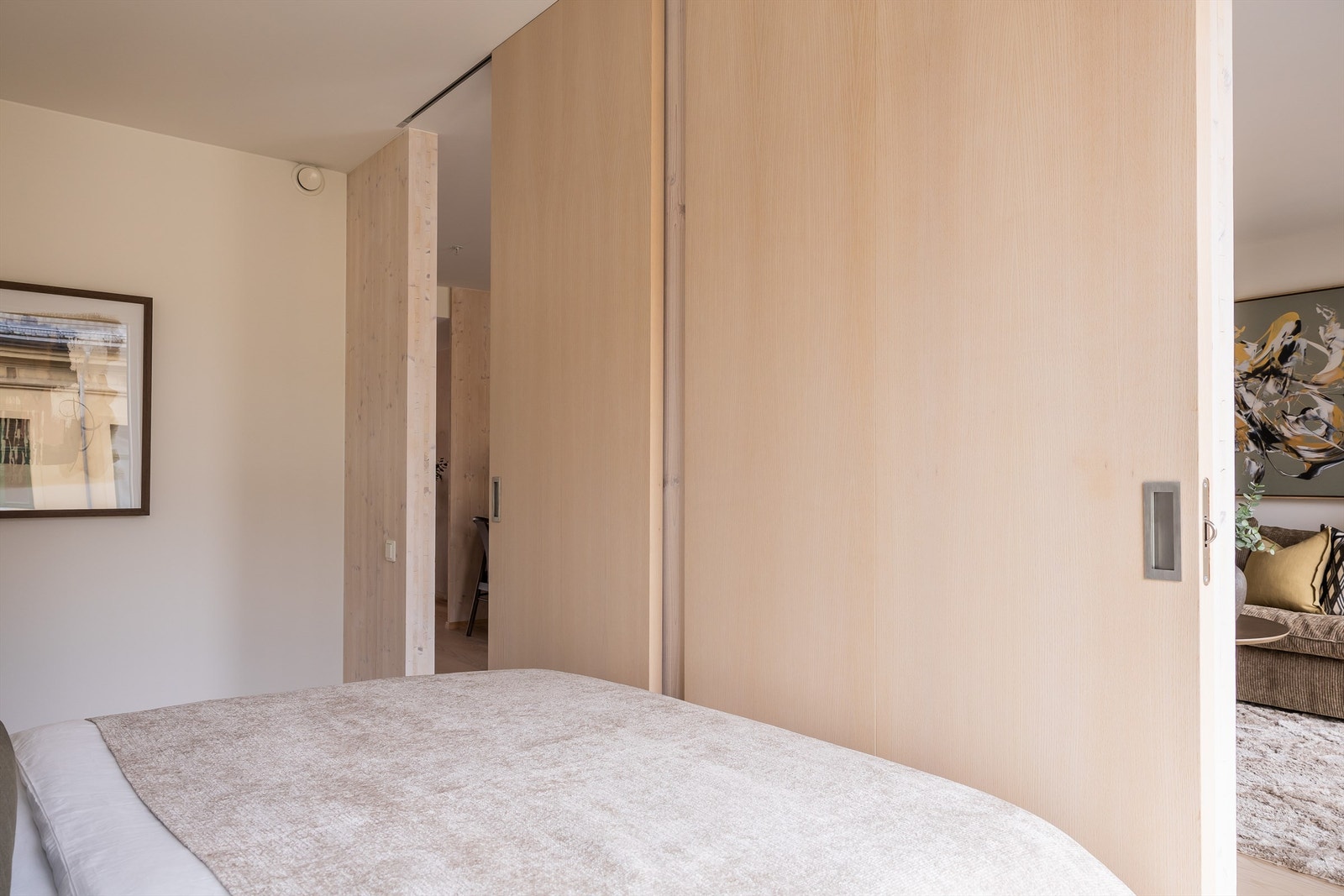 Det er avsatt plass til garderobeskap på soverom. Galleribilde