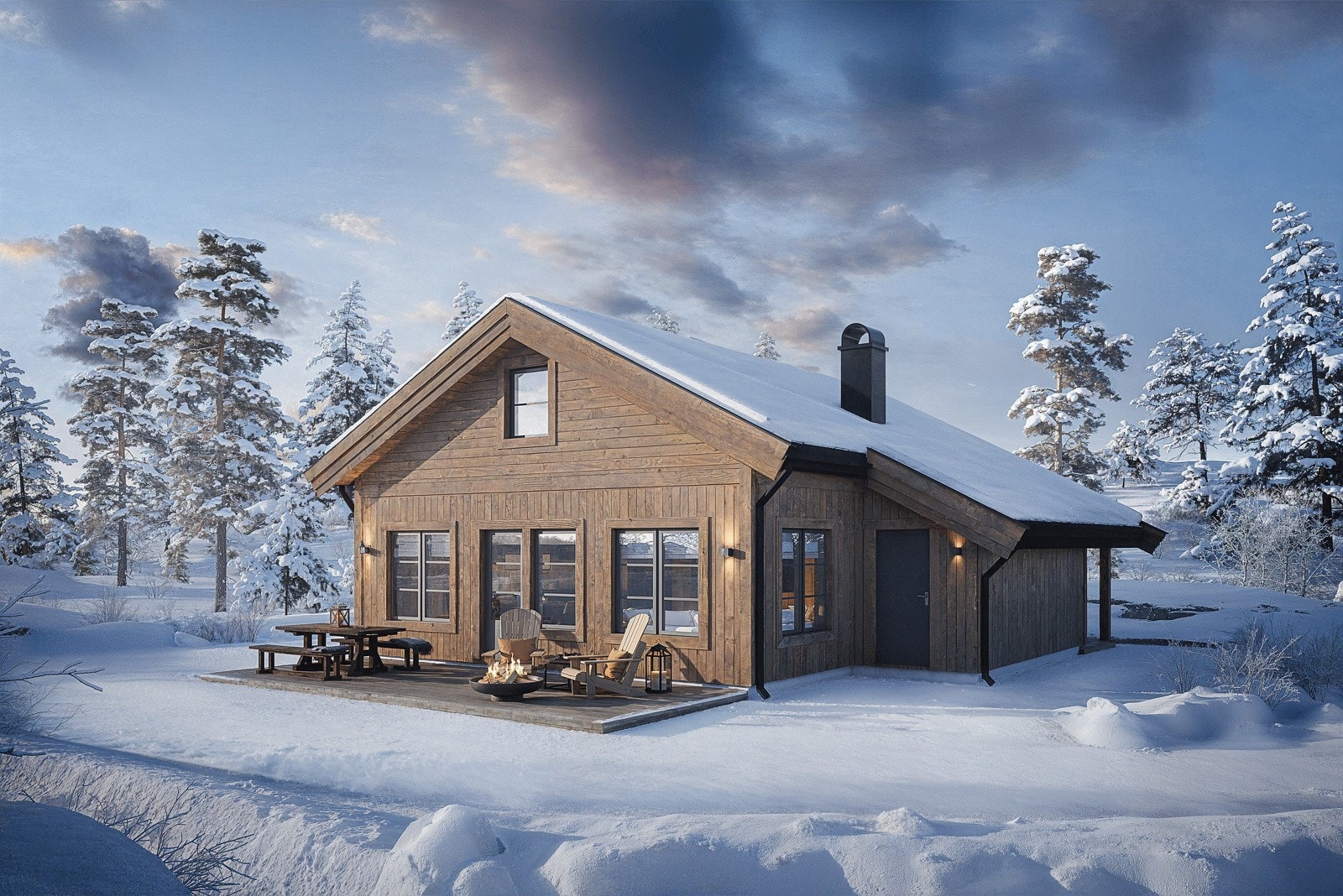 Hyttene holder en gjennomgående bra standard og det er mulig å bestille tilvalg fra tilvalgsmeny. Galleribilde