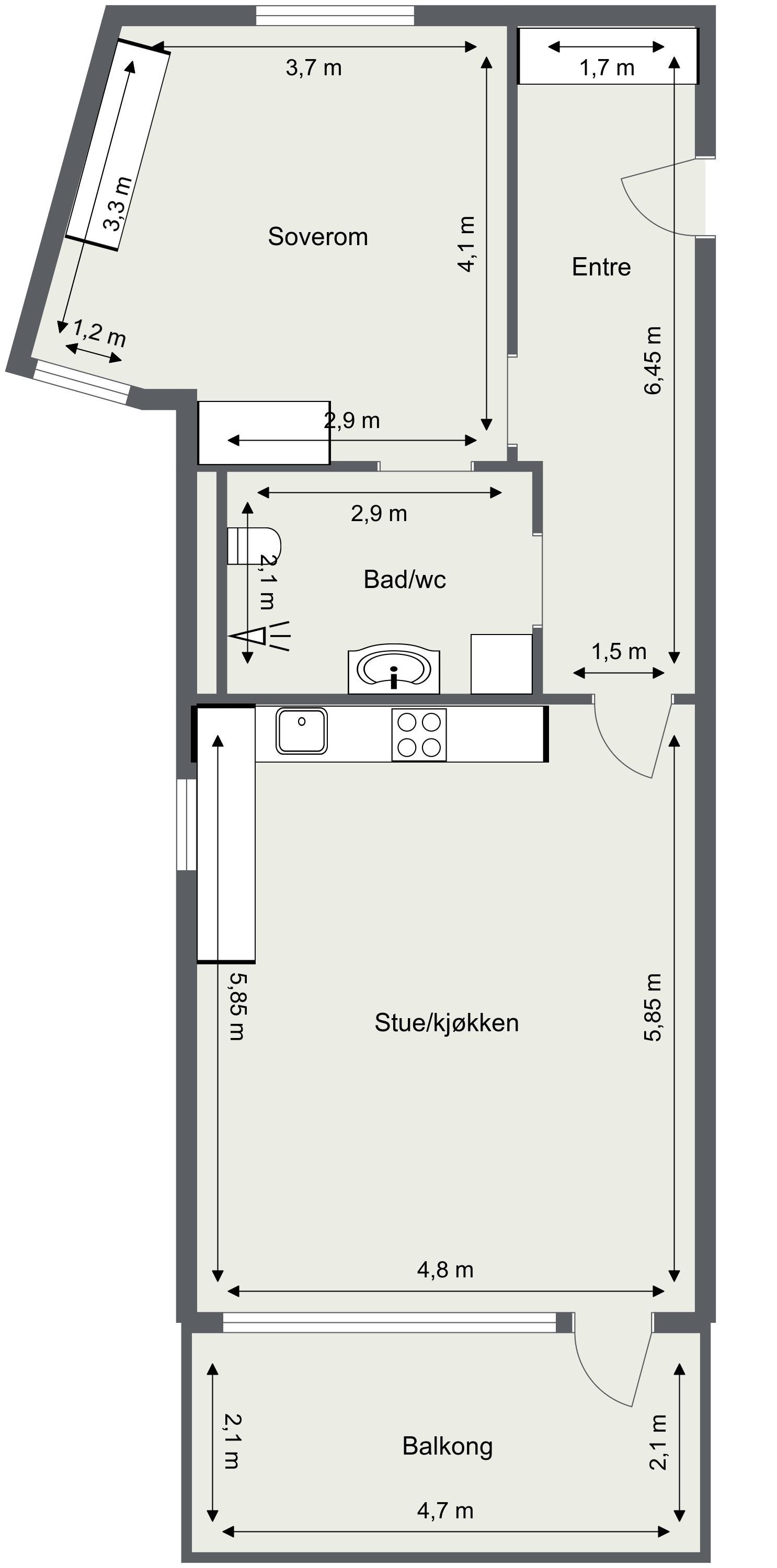 Plantegning Galleribilde
