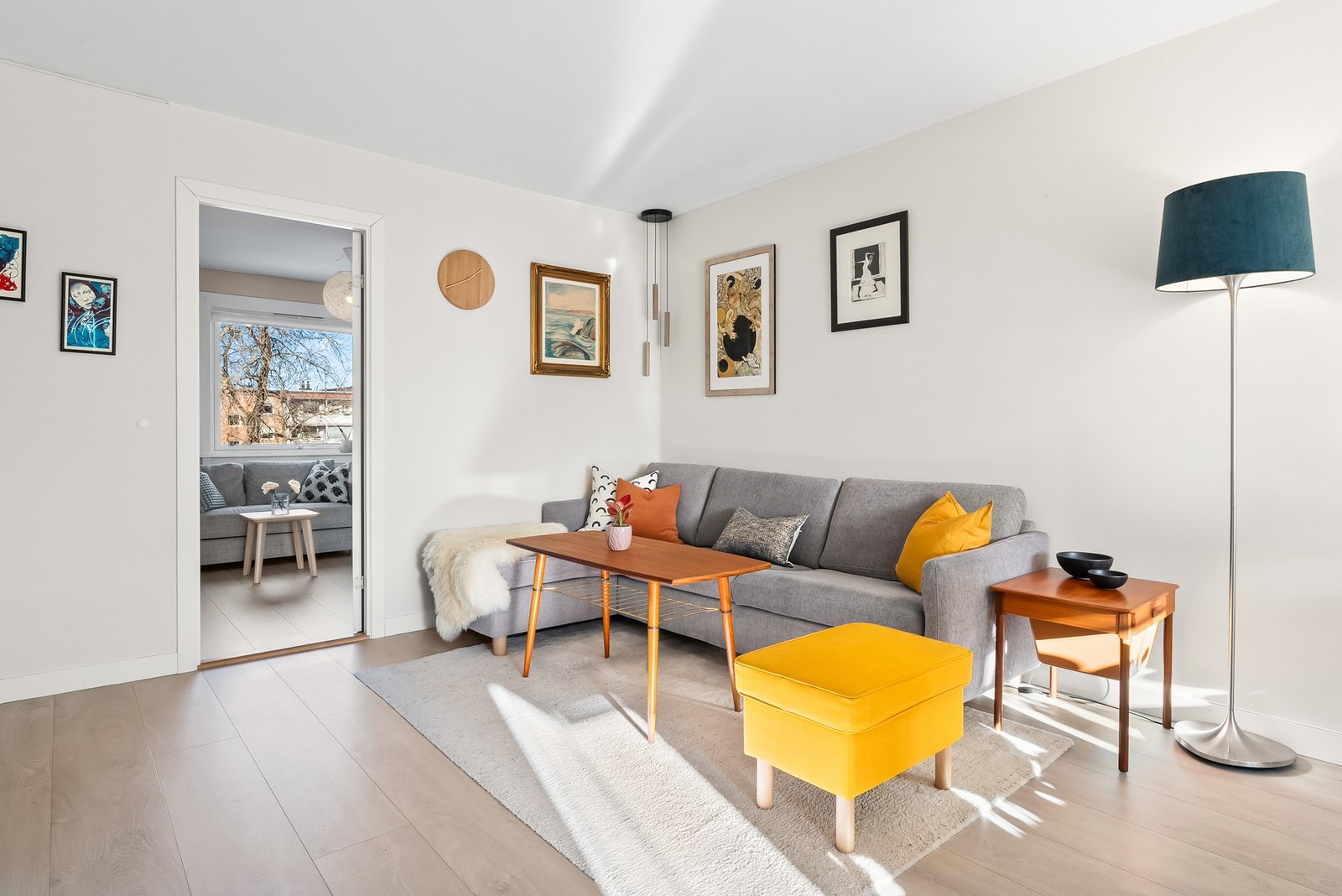 I 2022 ble overflater i alle rom malt opp. Galleribilde