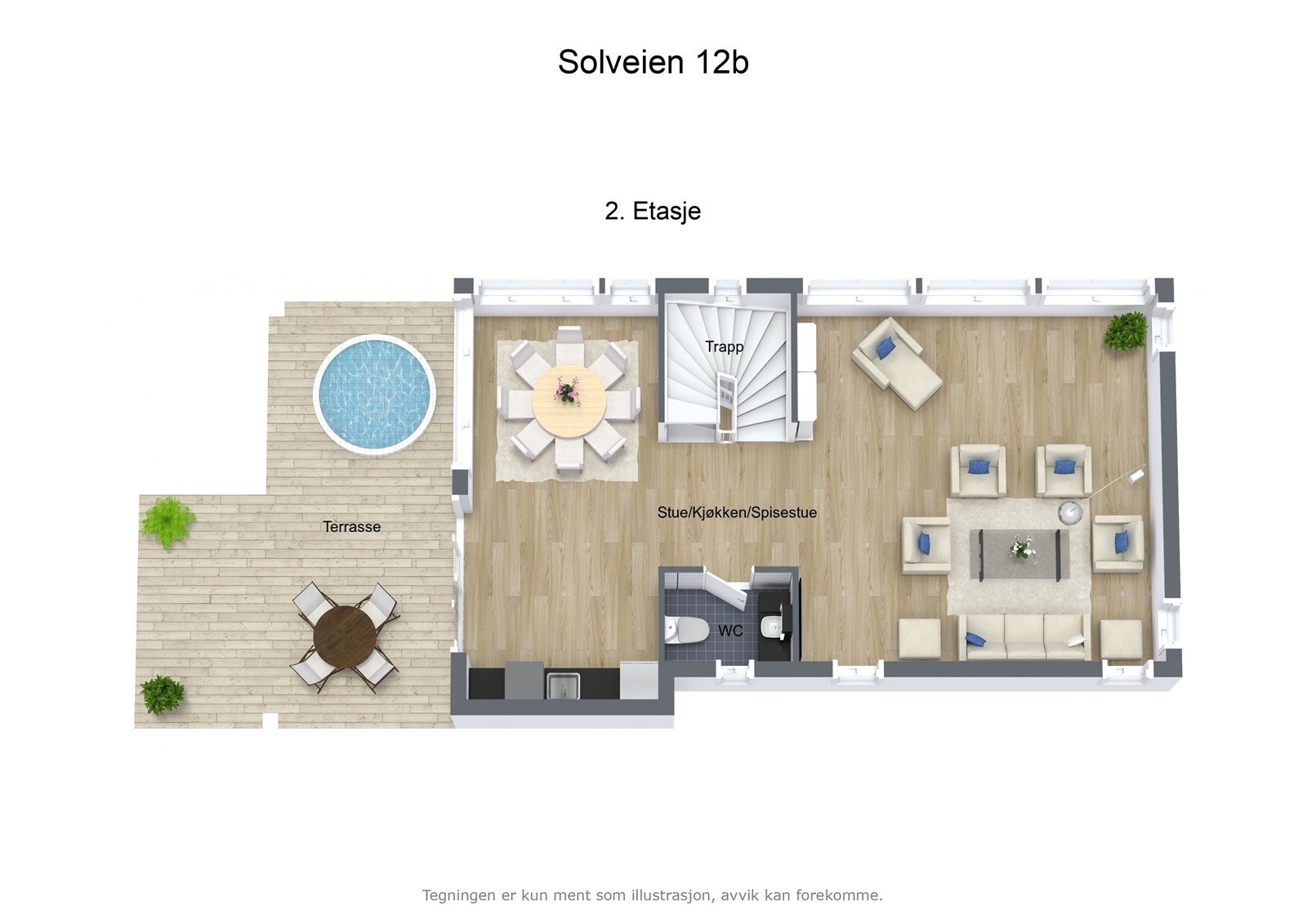 Solveien 12b - 3D - 2. Etasje Galleribilde