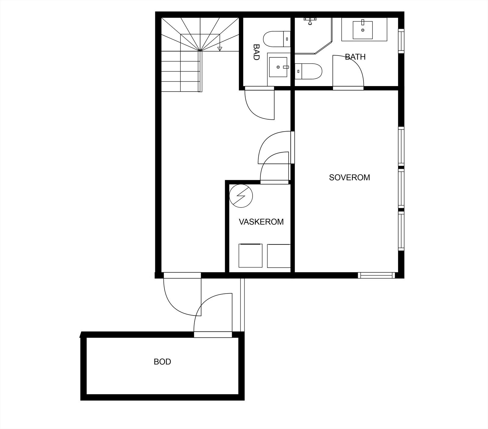 Plantegning 1.etg. Galleribilde