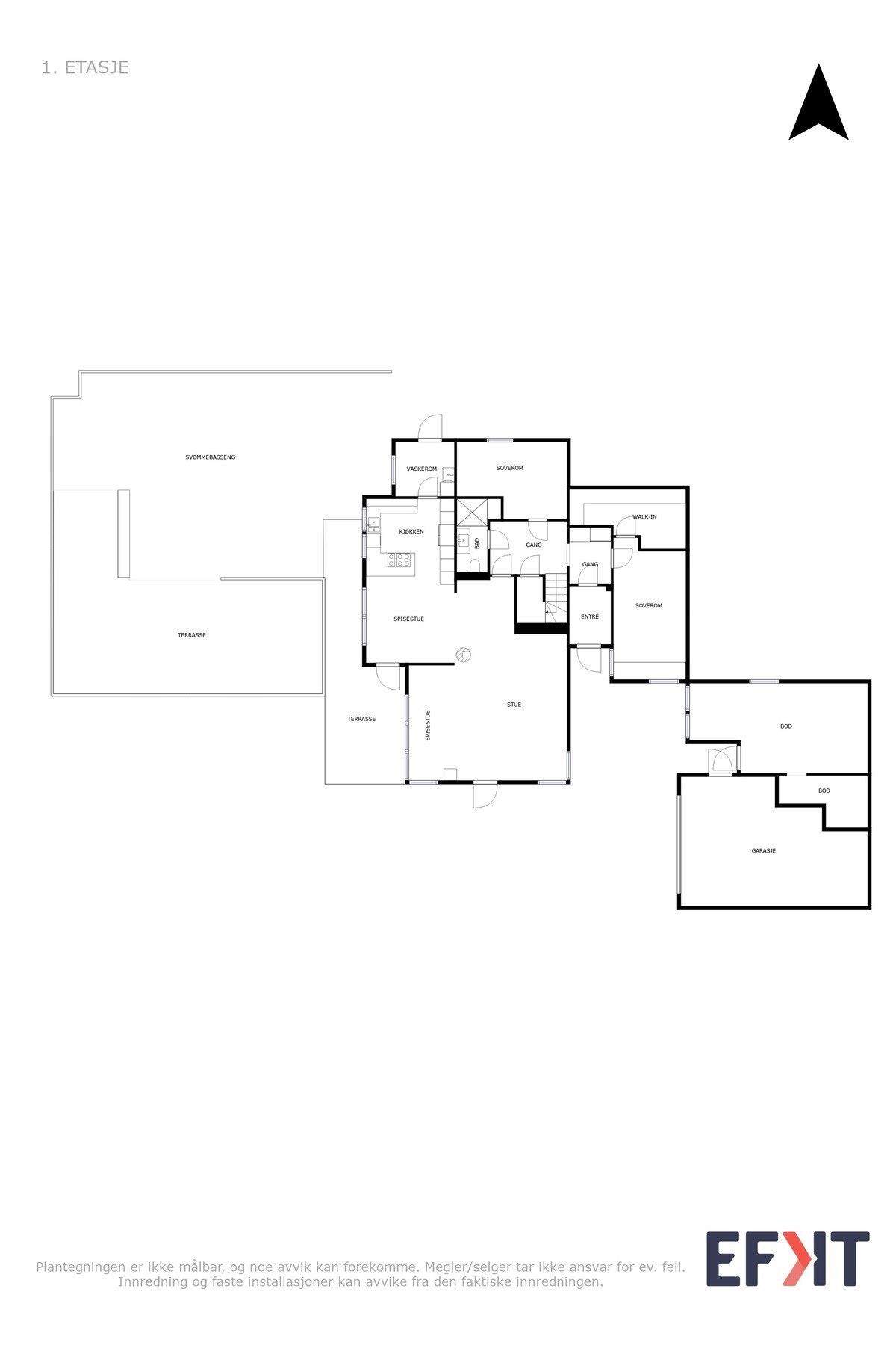 Plantegning 1. etasje. Galleribilde