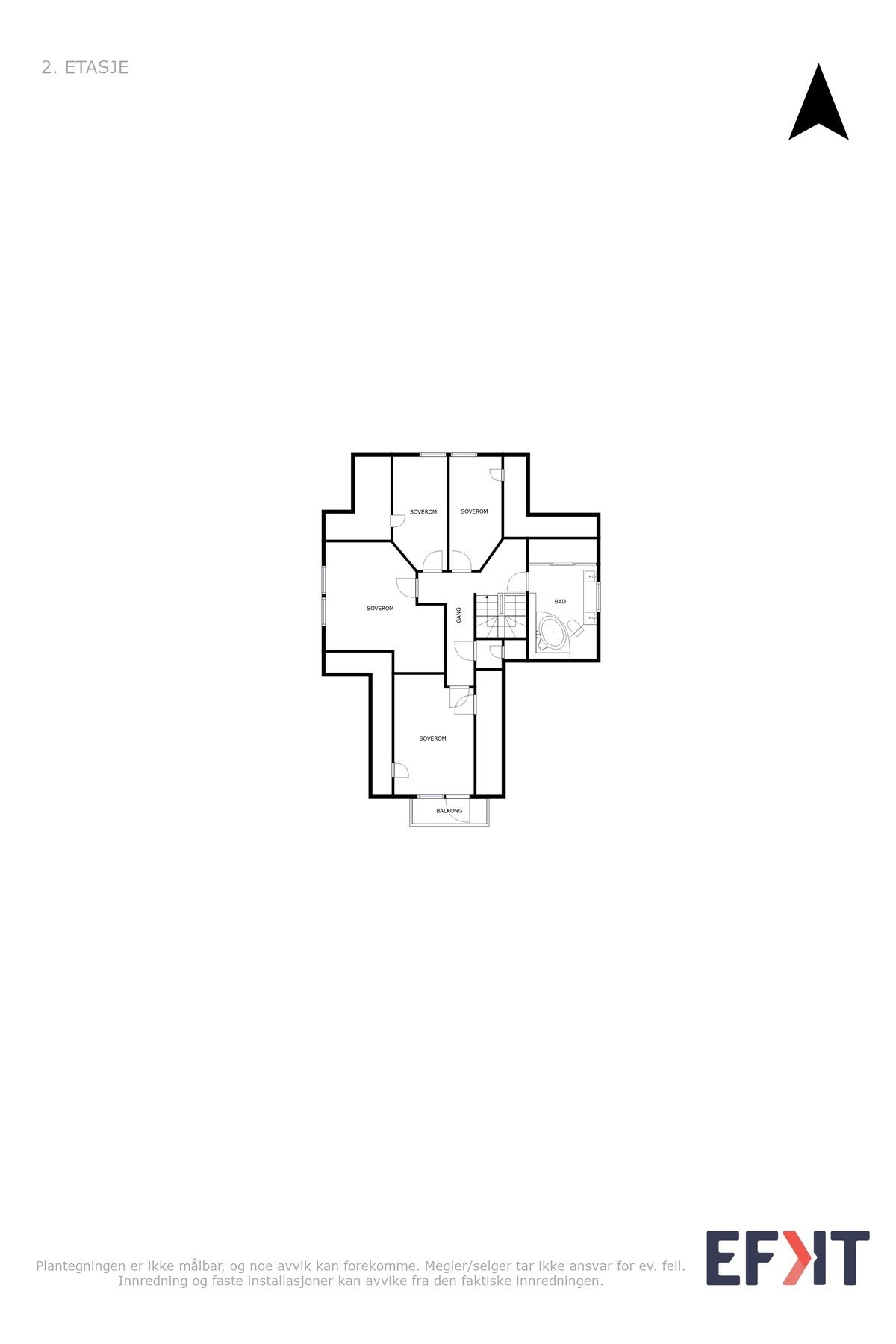 Plantegning loft. Galleribilde