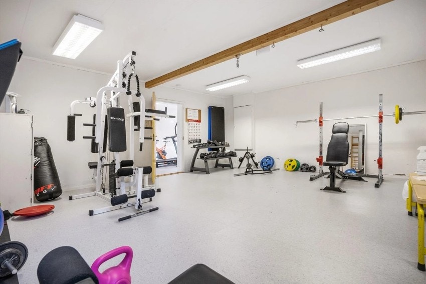 Borettslaget har treningsrom som man kan benyttes av. Galleribilde
