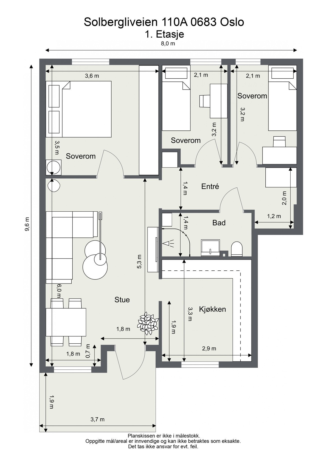 Boligens plantegning Galleribilde