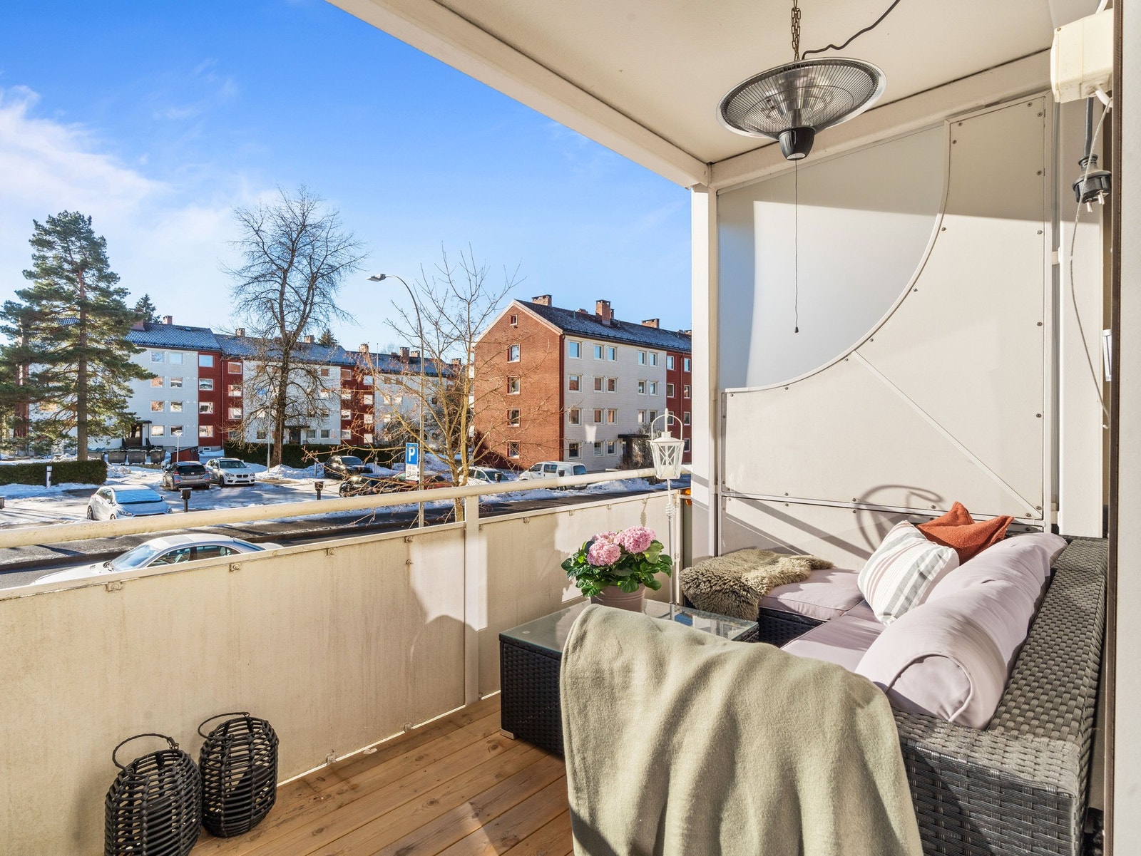 Veldig hyggelig utsikt fra leilighetens balkong Galleribilde