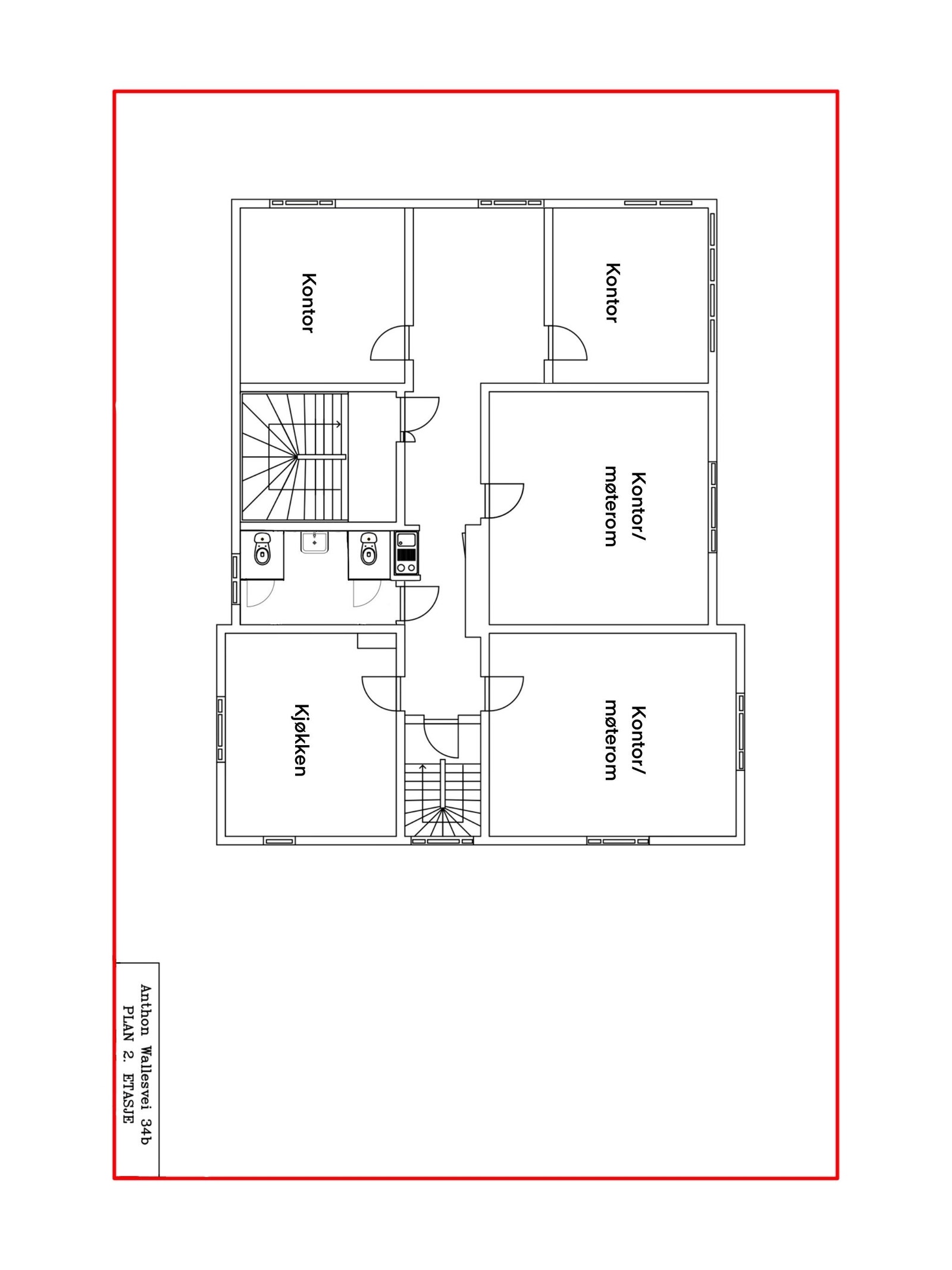 Plantegning 2. etasje Galleribilde