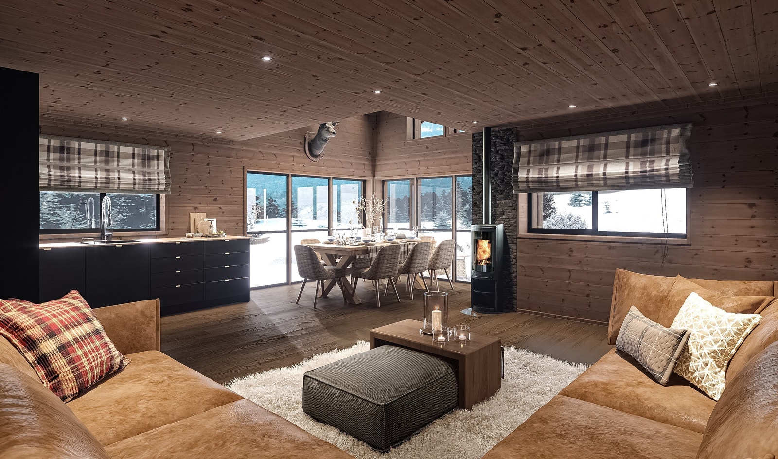 Spiseplass med panoramautsikt over området – nyt måltider i perfekt harmoni med naturen. Galleribilde