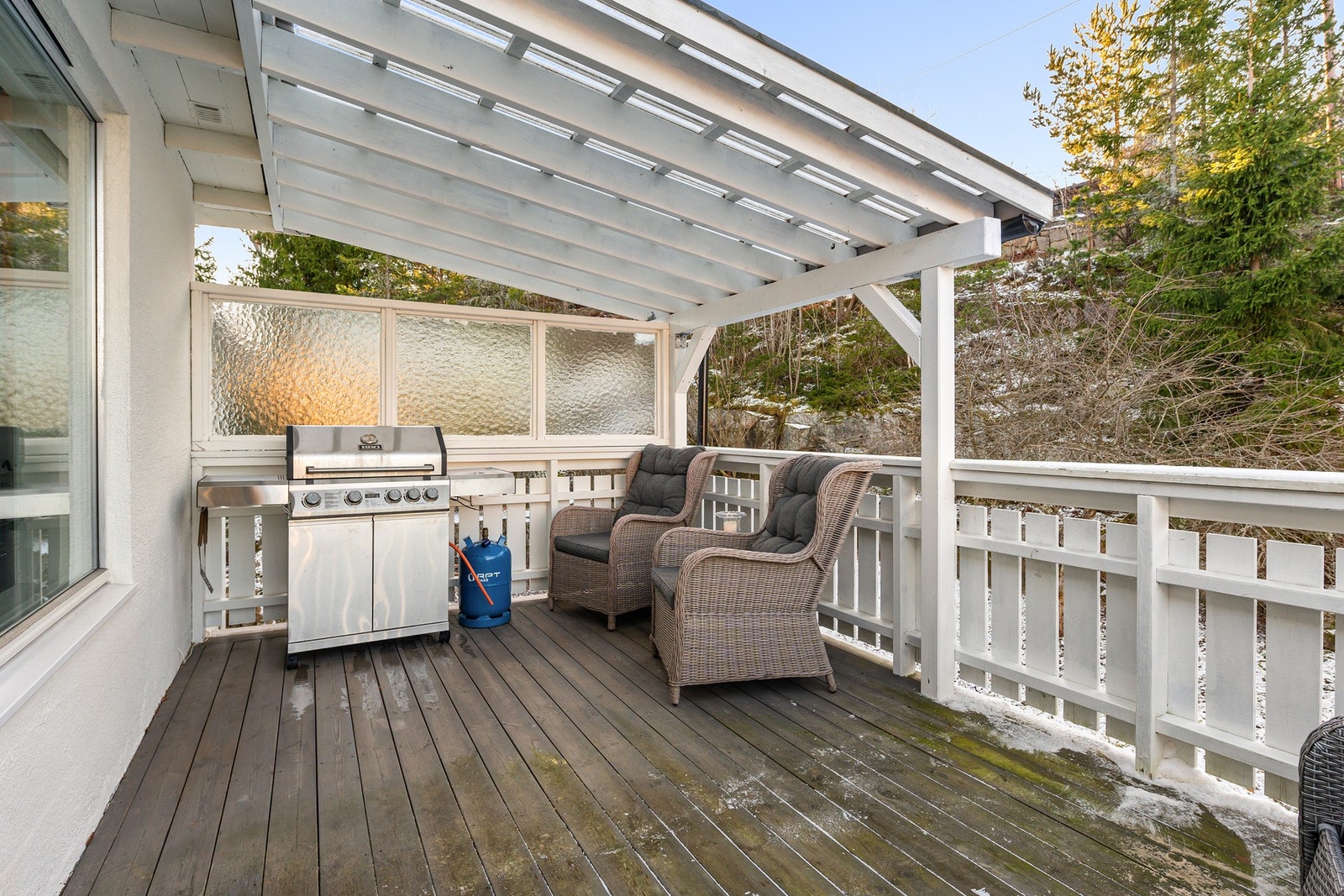 Overbygd veranda i 2. etasje. Galleribilde