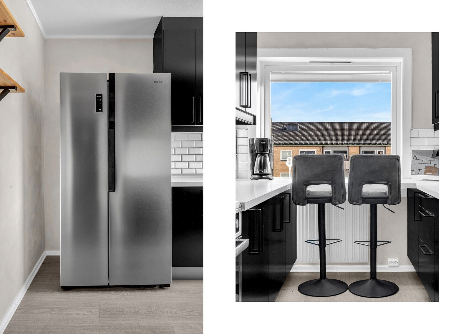 I enden av rommet er det plass til en koselig sitteplass under vinduet. Galleribilde