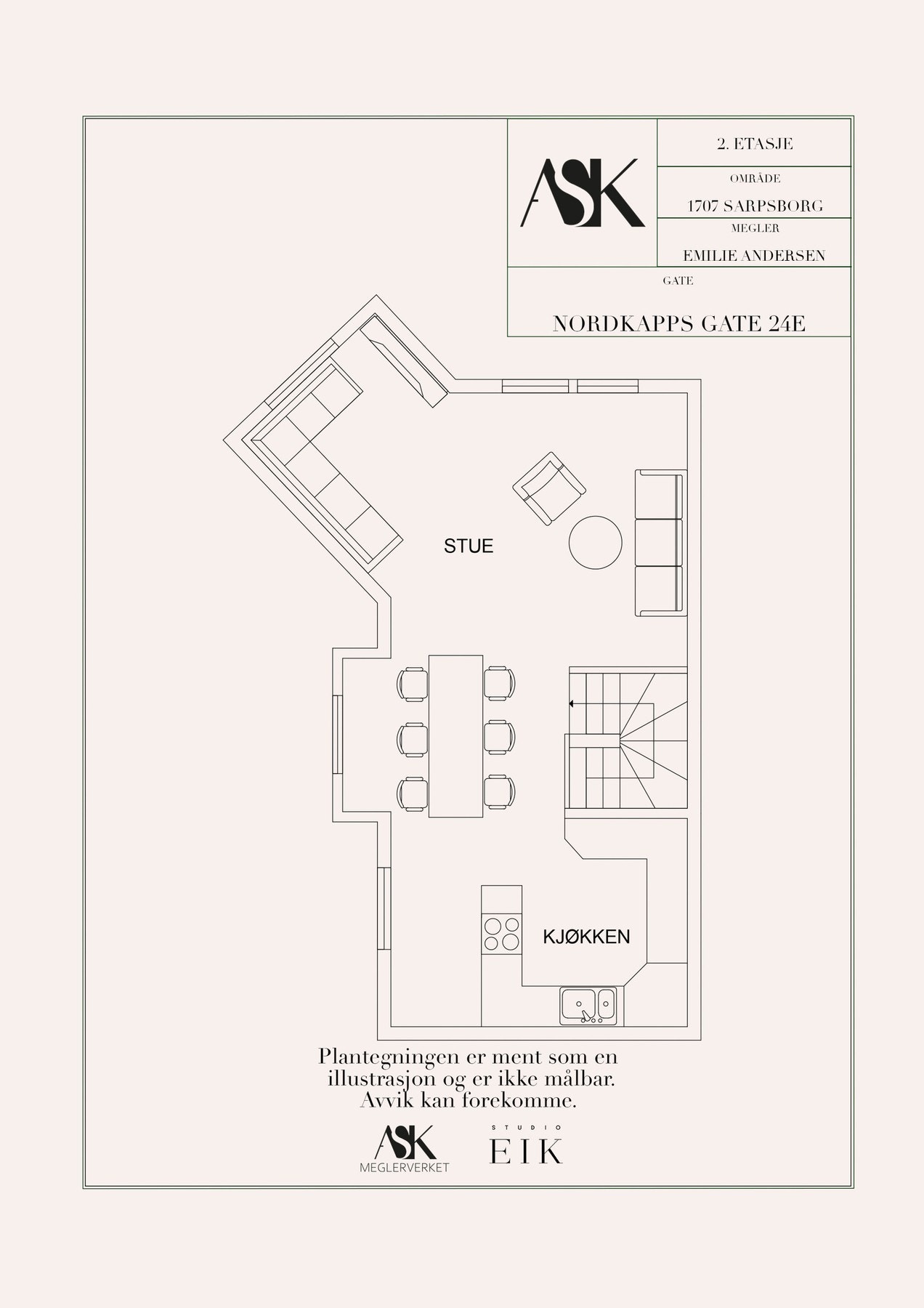 Plantegning 2. etasje Galleribilde