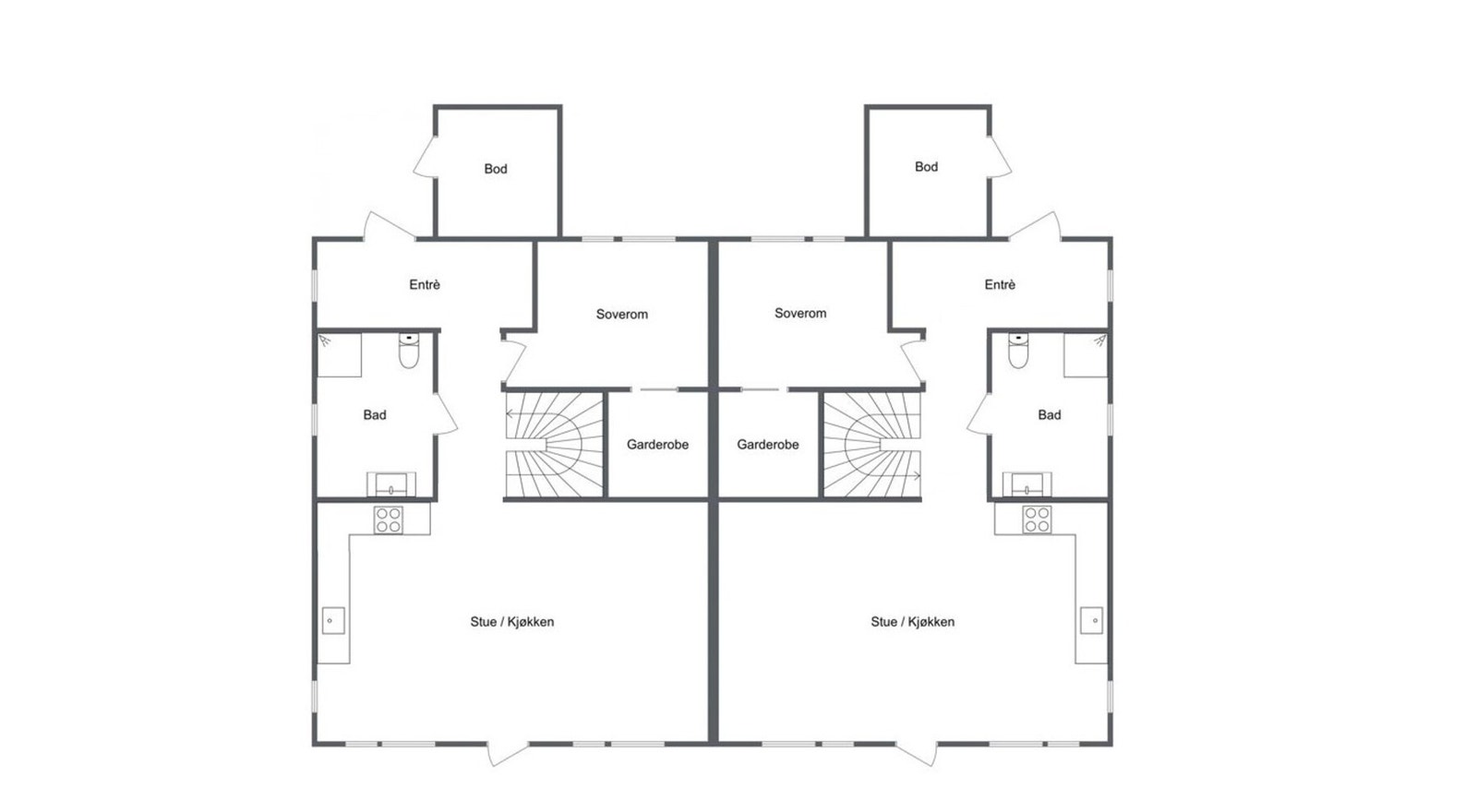 Plantegning hovedetasje Galleribilde