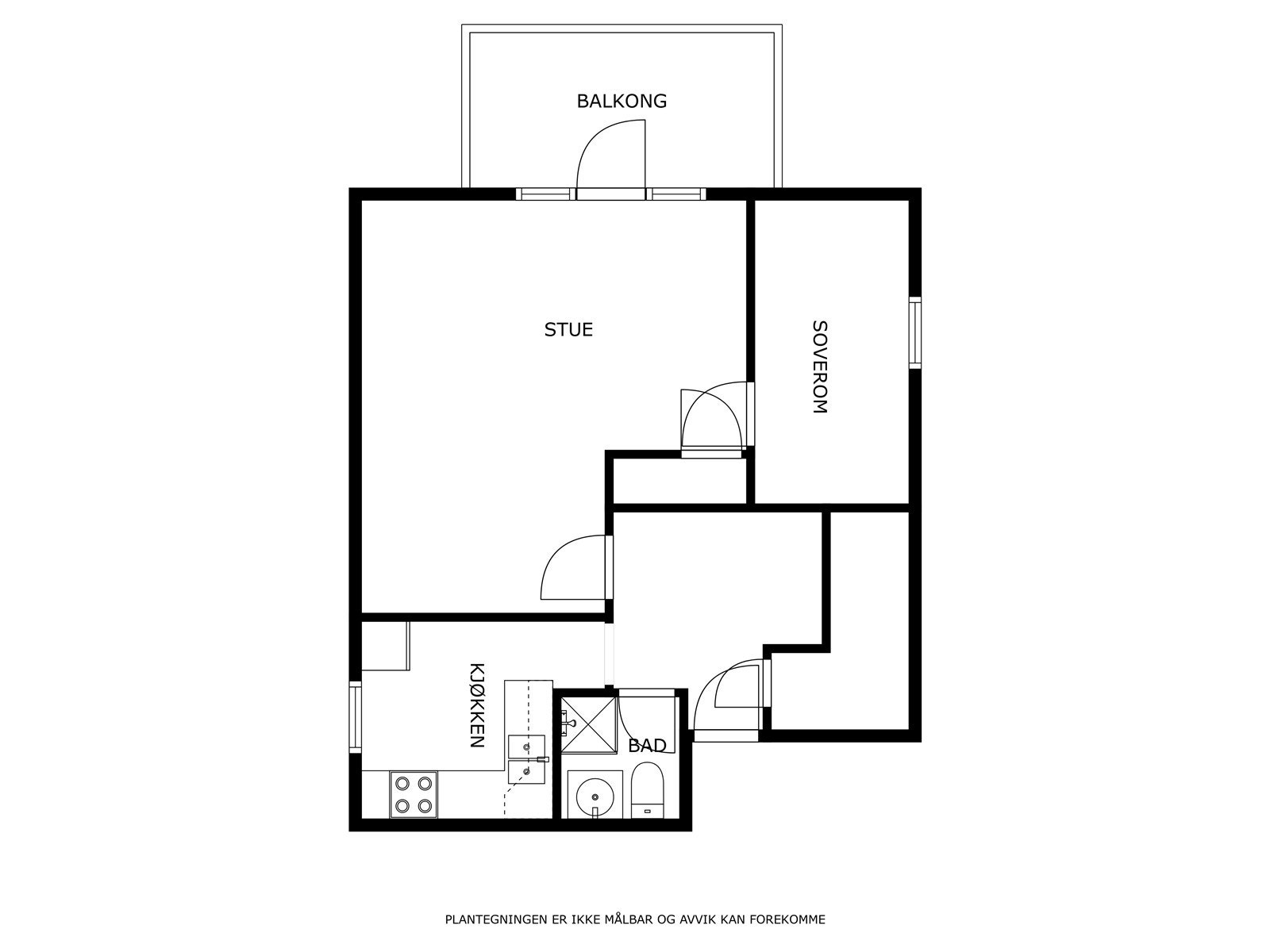 Vi starter med leilighetens planløsning Galleribilde