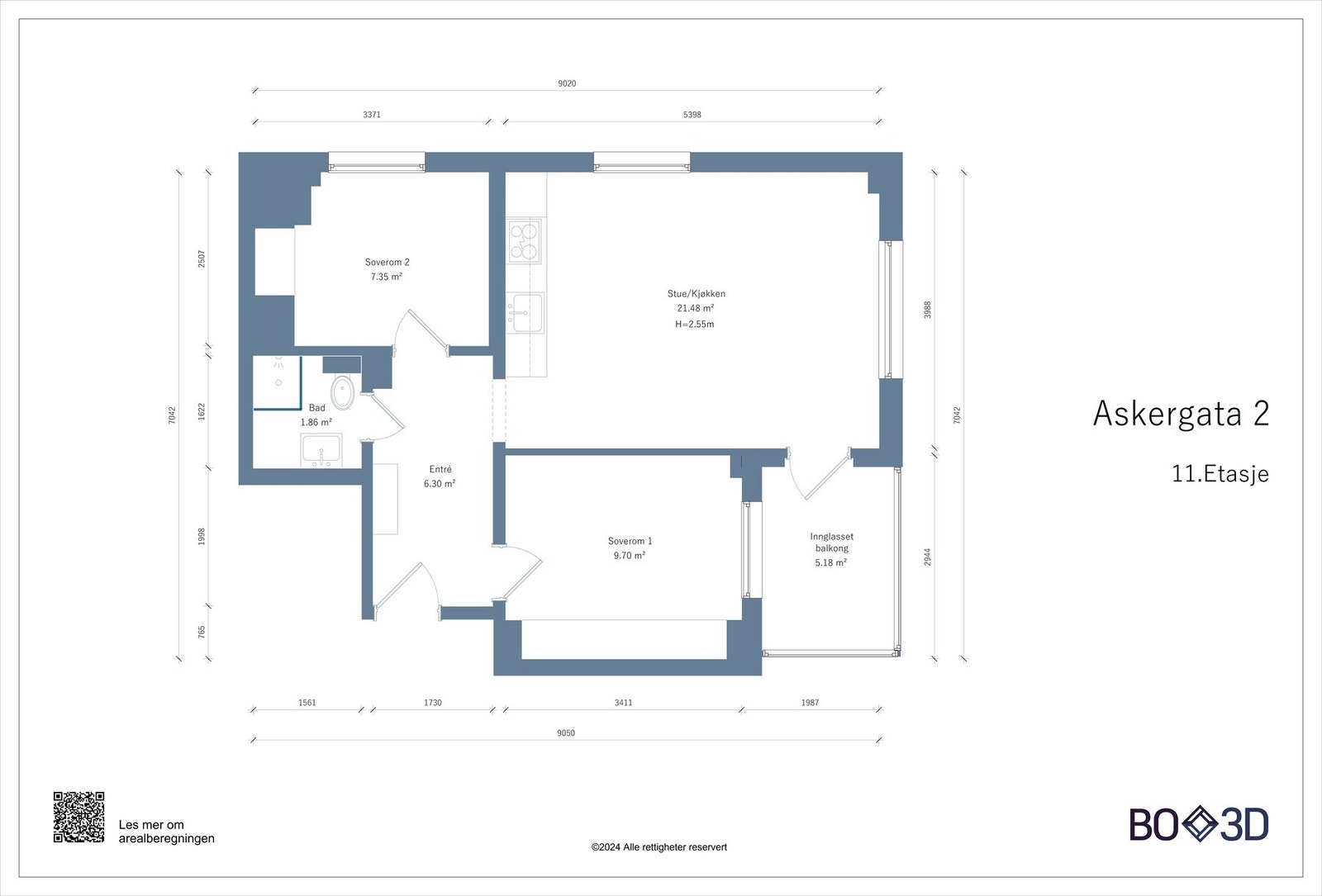 Vi kjører på med leilighetens planskisse, slik at du får orientert deg litt - avvik kan forekomme. Galleribilde