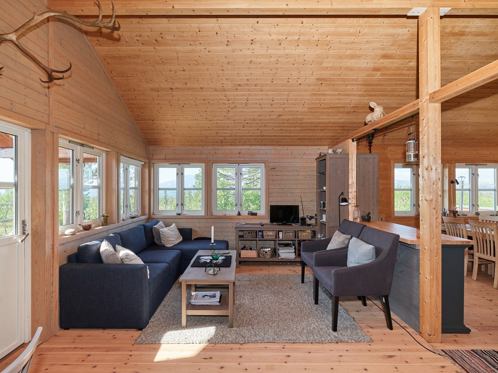 Romslig, koselig stue med adkomst til terrasse. Galleribilde