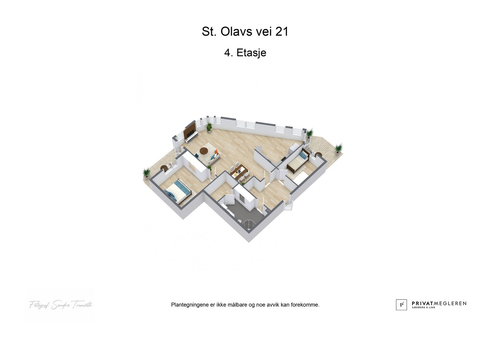 - 3D plantegning (ikke målbart) - Galleribilde