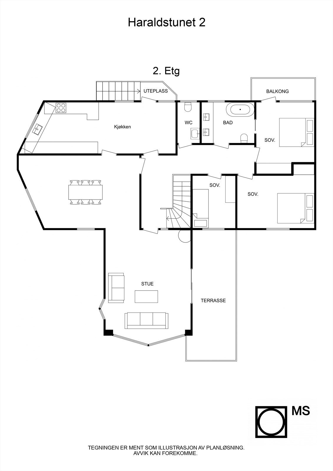 Plantegning - 2.etg Galleribilde