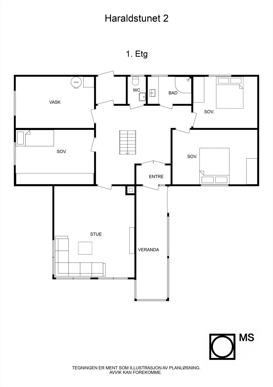 Plantegning - 1.etg. Galleribilde