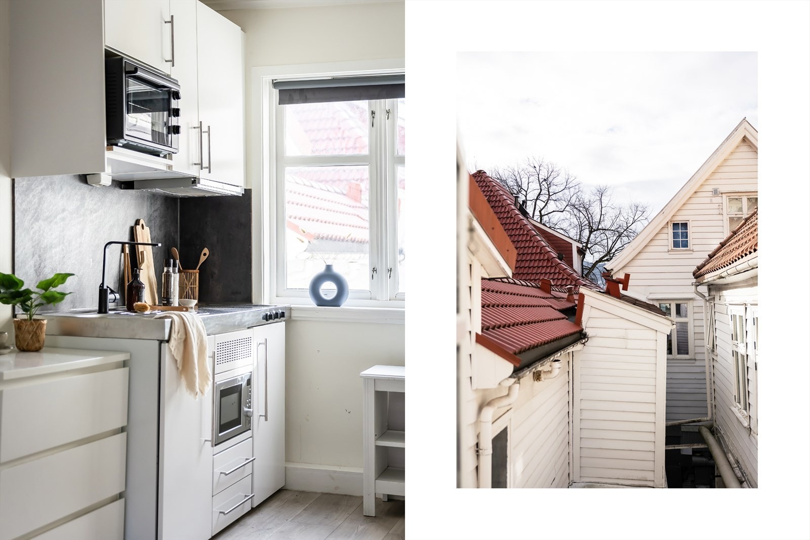 Det er nye kjøkken i begge hybler. Galleribilde