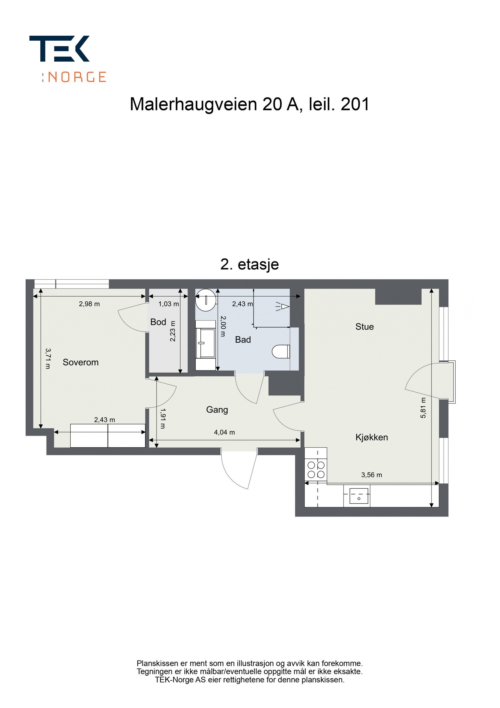Plantegning Galleribilde