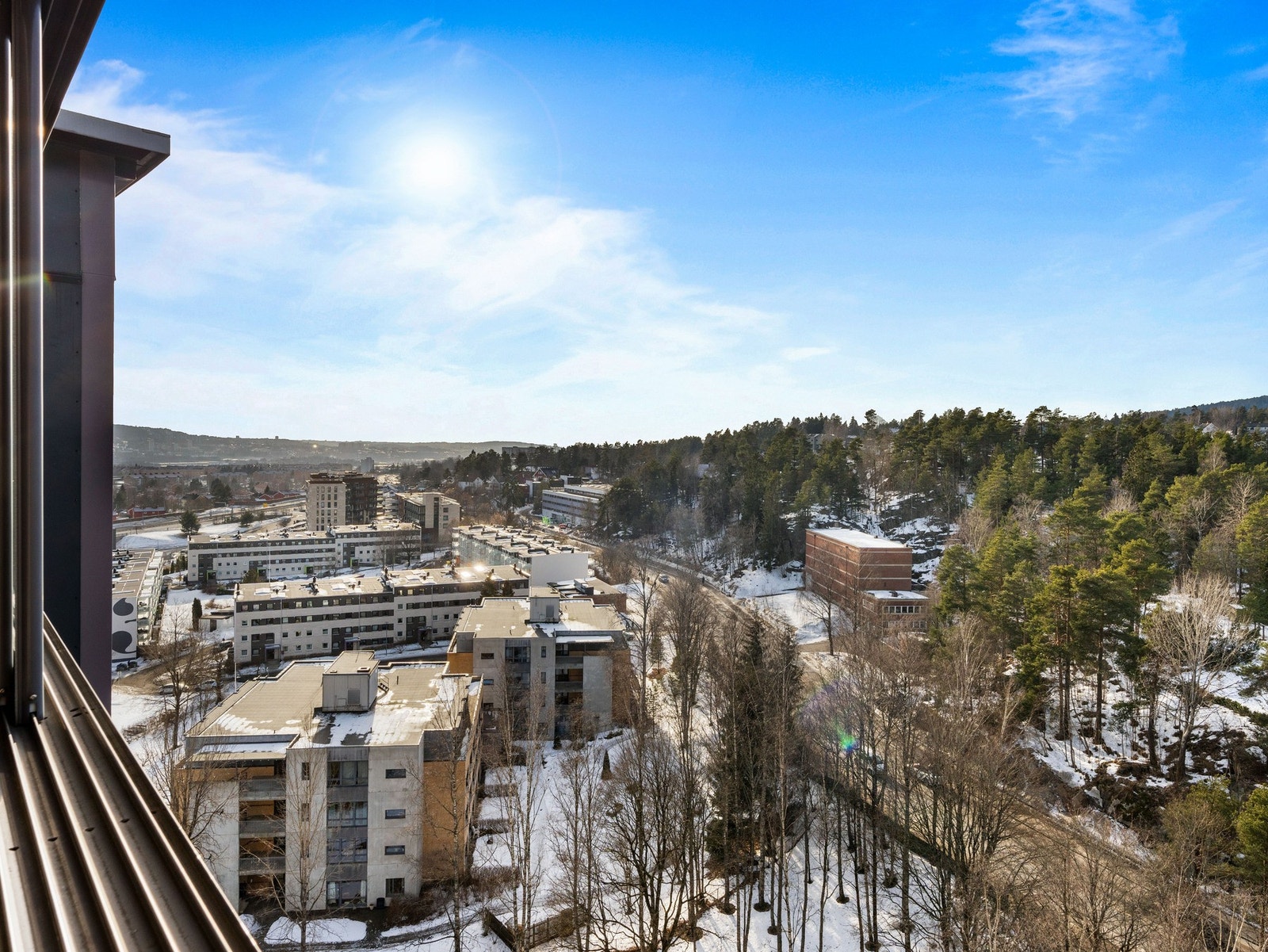 Veldig hyggelig utsikt fra leilighetens balkong Galleribilde