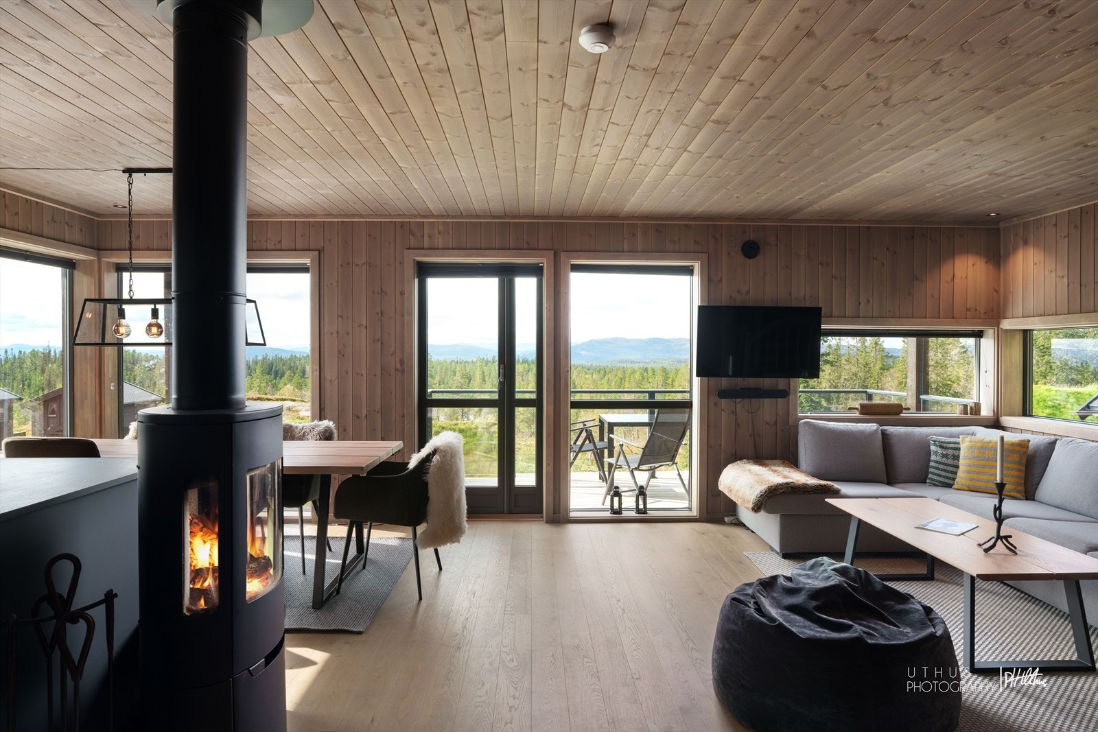 Toppmoderne hytte med flott utsikt. Galleribilde