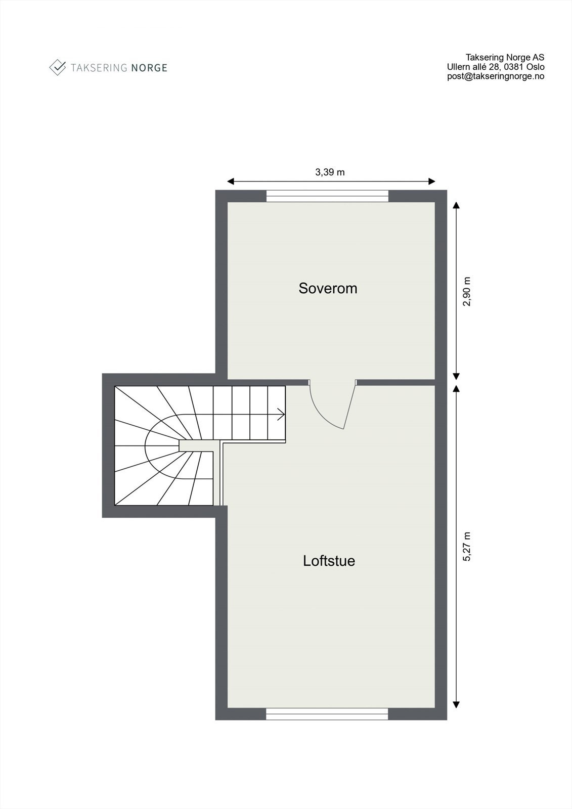 Plantegning av loftetasjen. Galleribilde