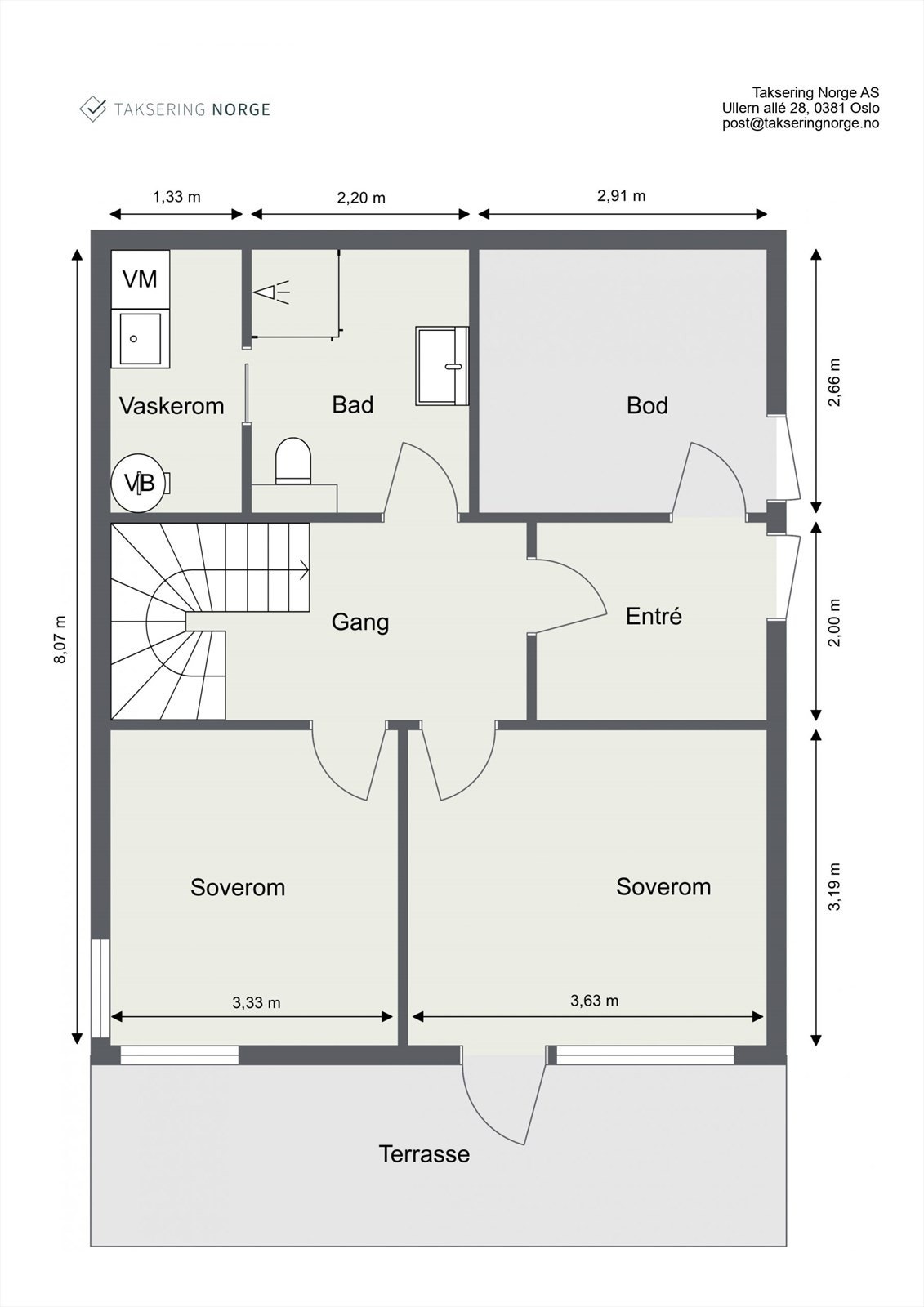 Plantegning av underetasjen. Galleribilde