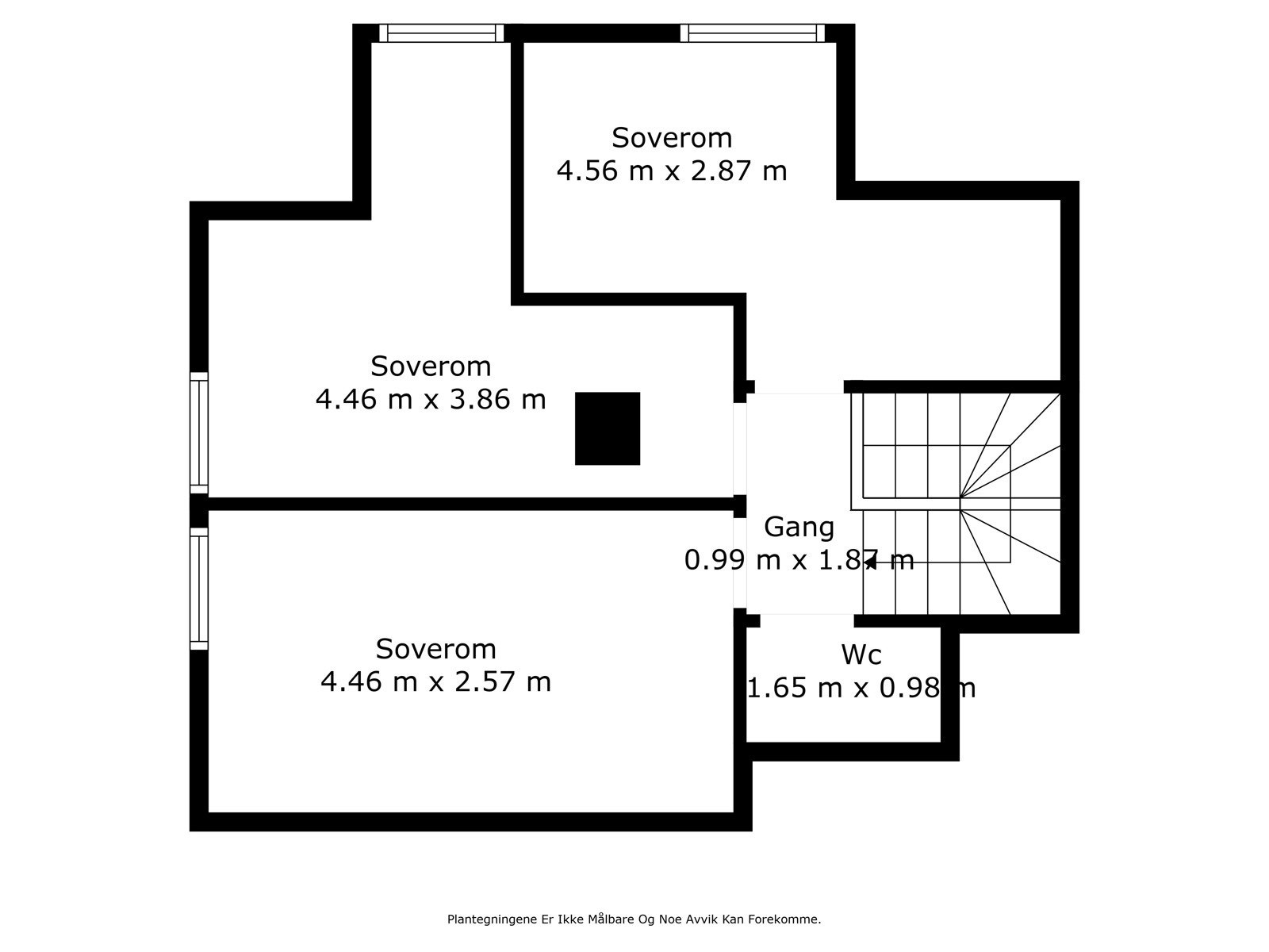 Plantegning loftsetasje Galleribilde