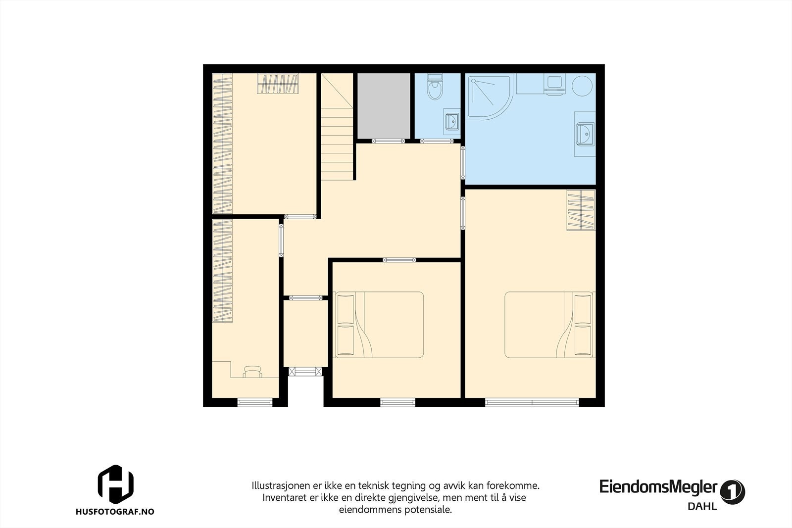 Plantegning 1. etasje Galleribilde
