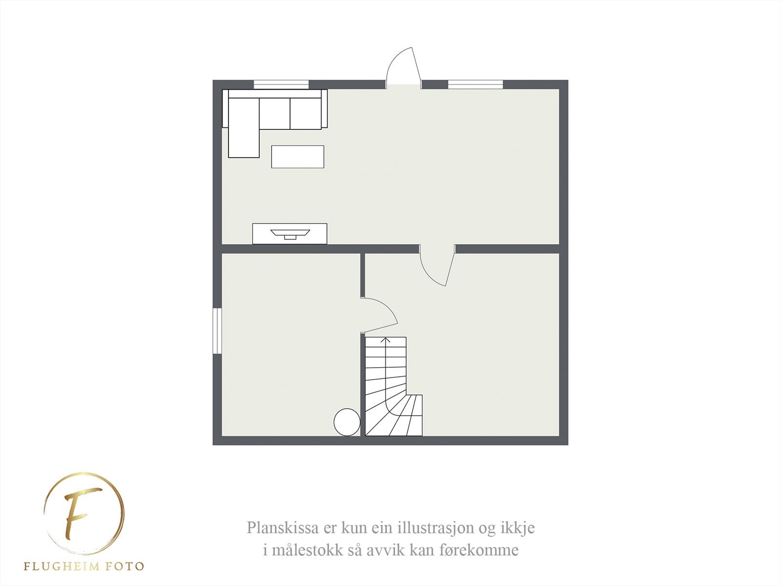 Planteikning - Underetasje Galleribilde