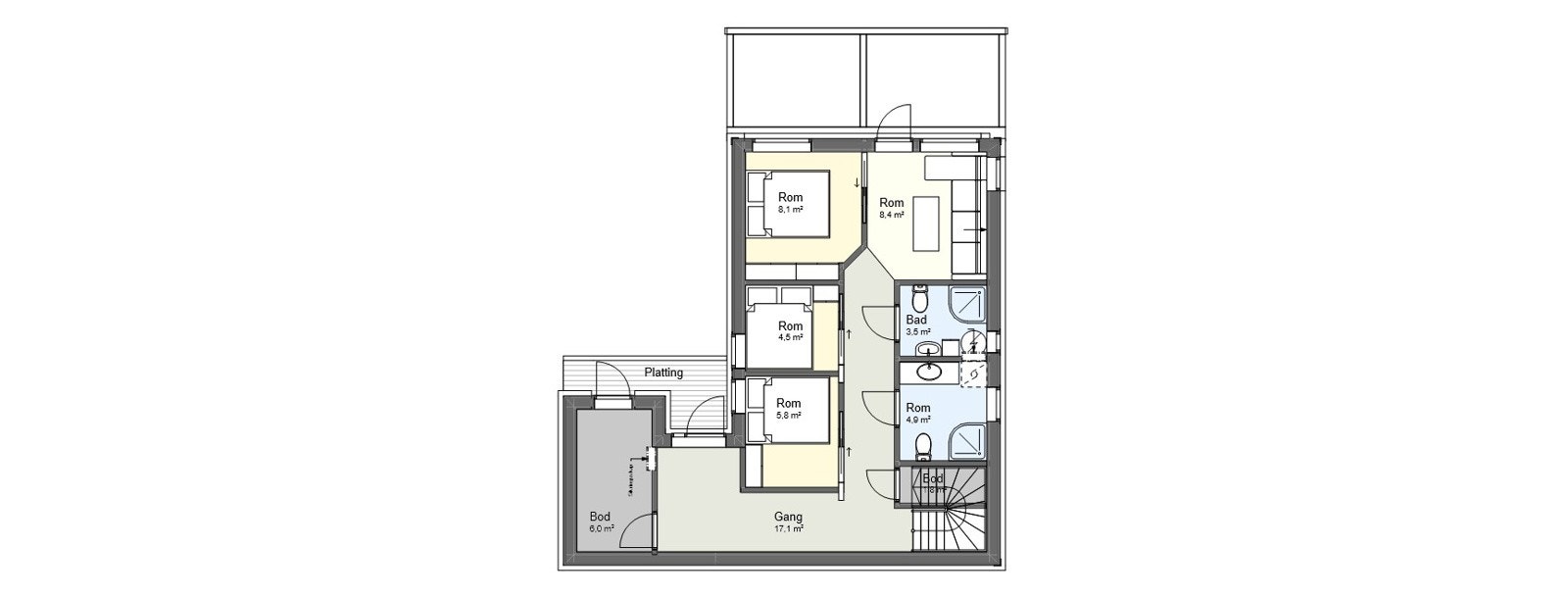 Fjellro 1A_1. etasje Galleribilde