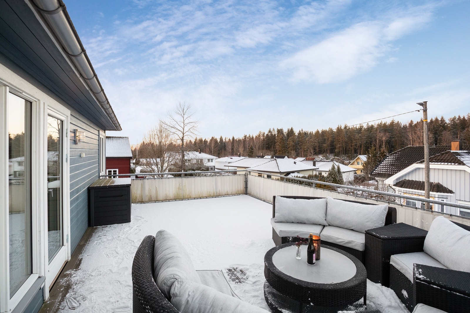 Takterrassen er på ca. 36 kvm. Galleribilde