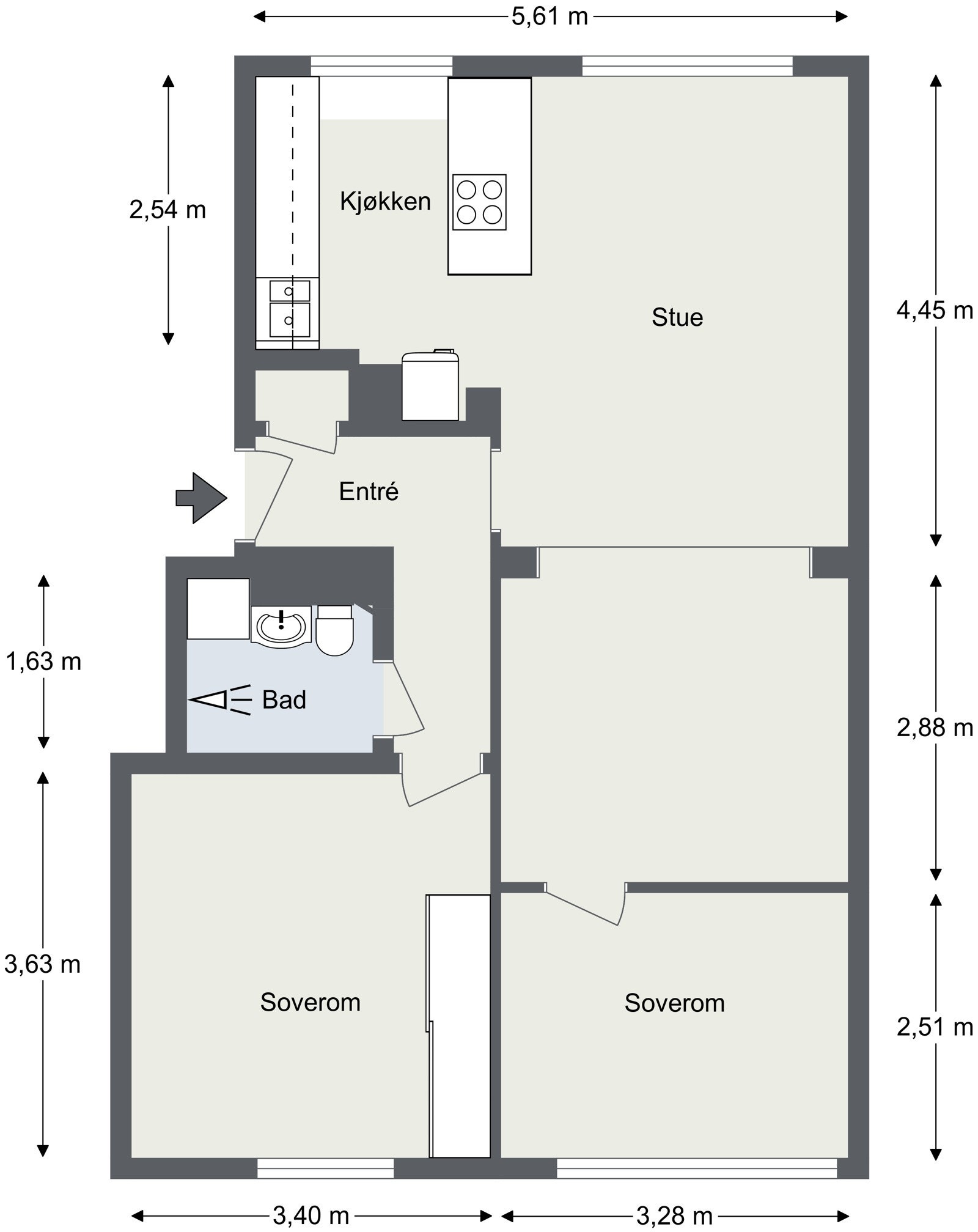 Plantegning Galleribilde