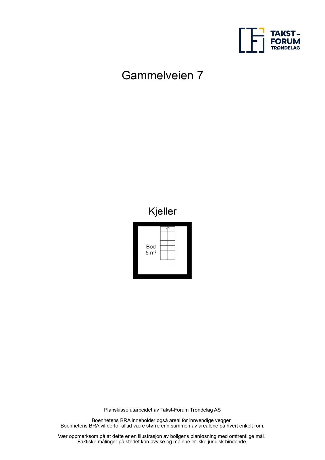 Planskisse kjeller. Galleribilde