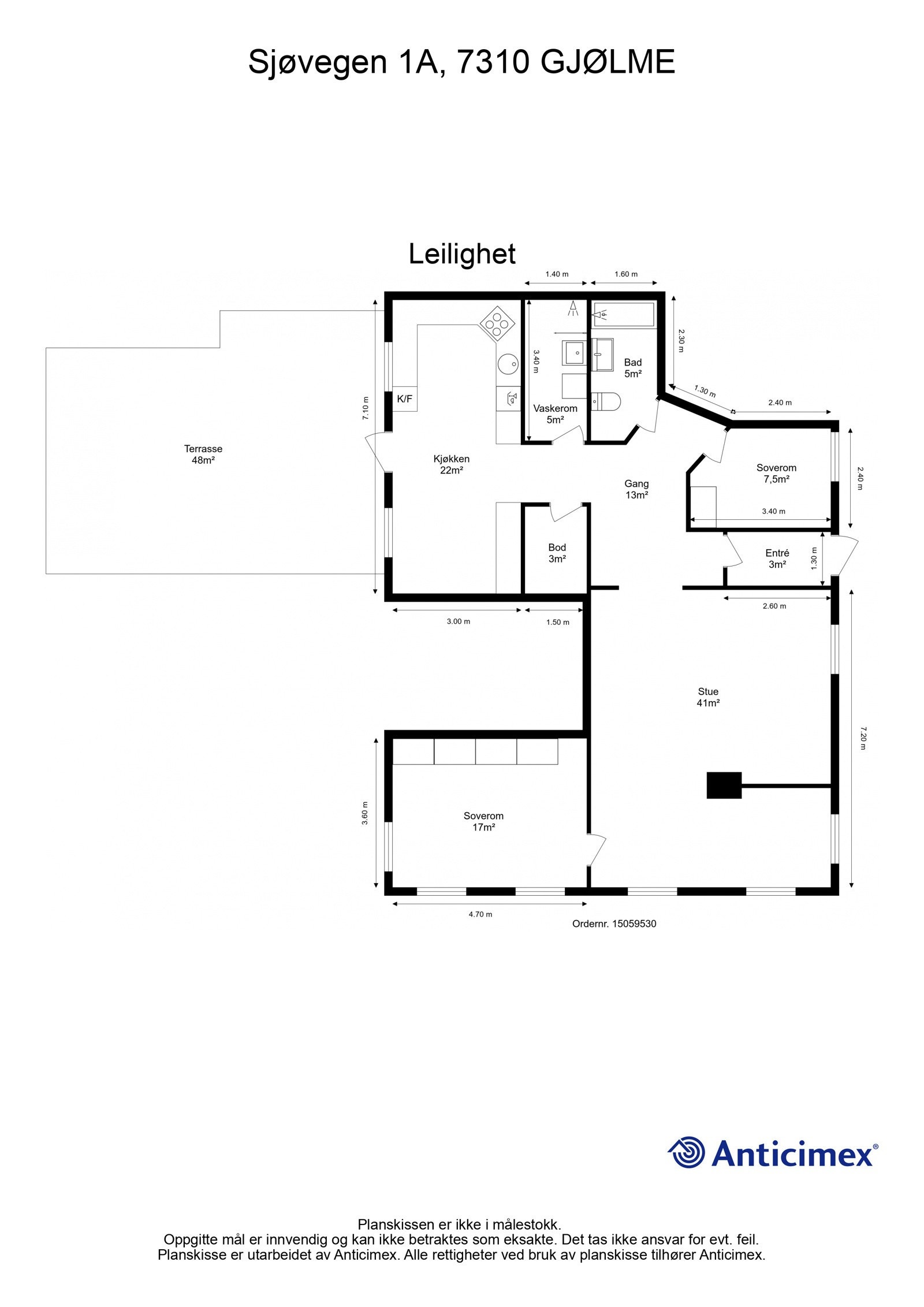 Planskisse - Sjøvegen 1A. Galleribilde