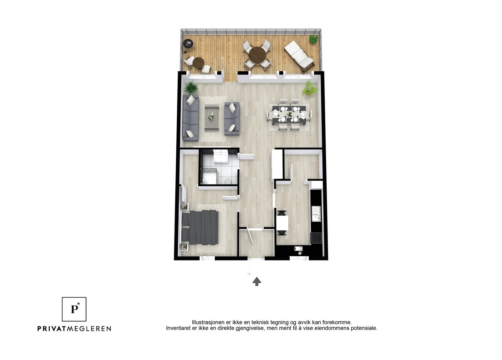 3D plantegning Galleribilde