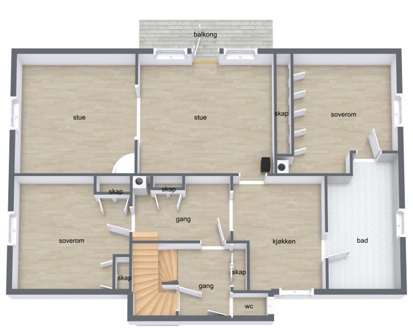 Plan 2. etasje Galleribilde