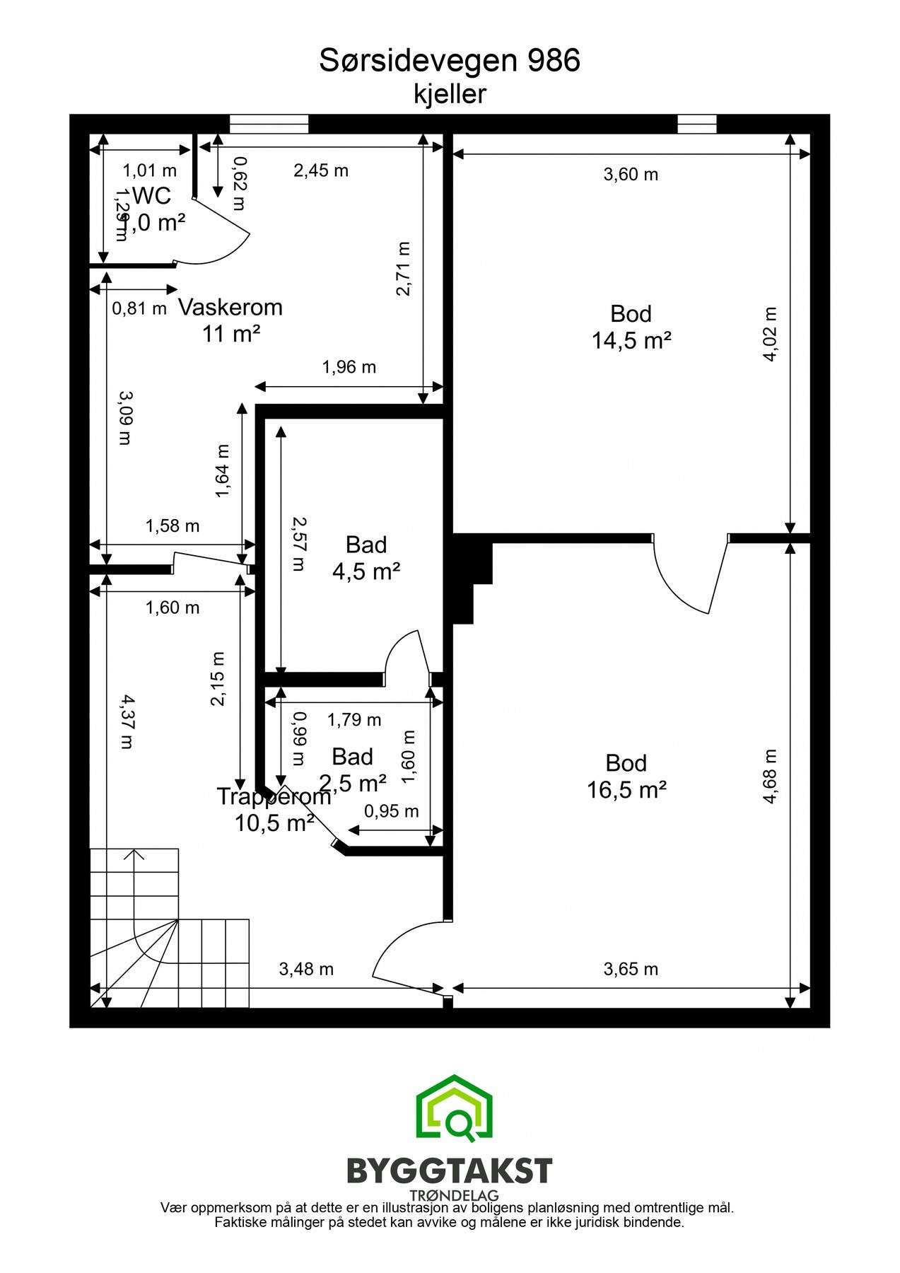 Plantegning kjeller. Galleribilde