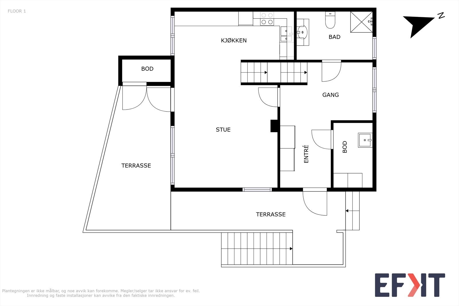 Plantegning 1. etg. Galleribilde