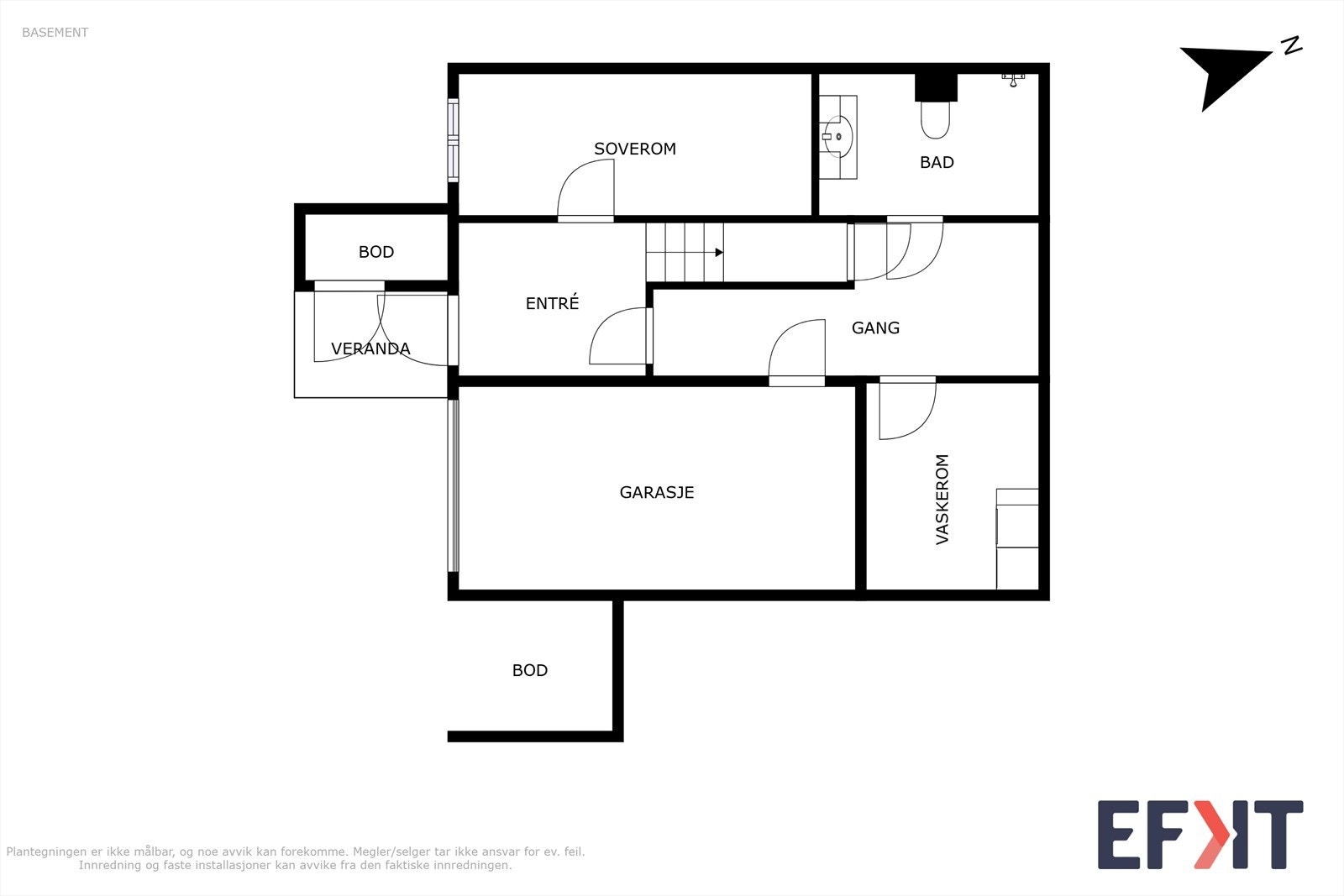 Plantegning u. etg. Galleribilde