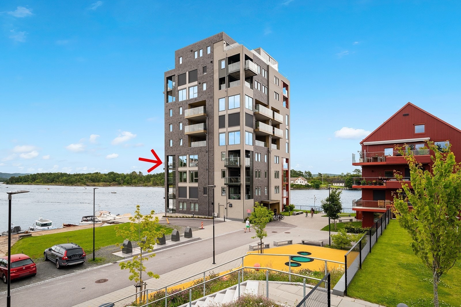 "Spiret" ligger på enden av Smietangen med sitt karakteristiske utseende og utforming Galleribilde