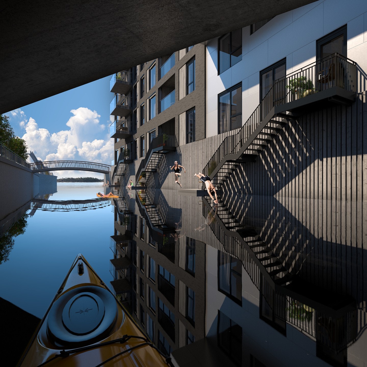 Illustrasjon av Kanalen, som nå er ferdig Galleribilde