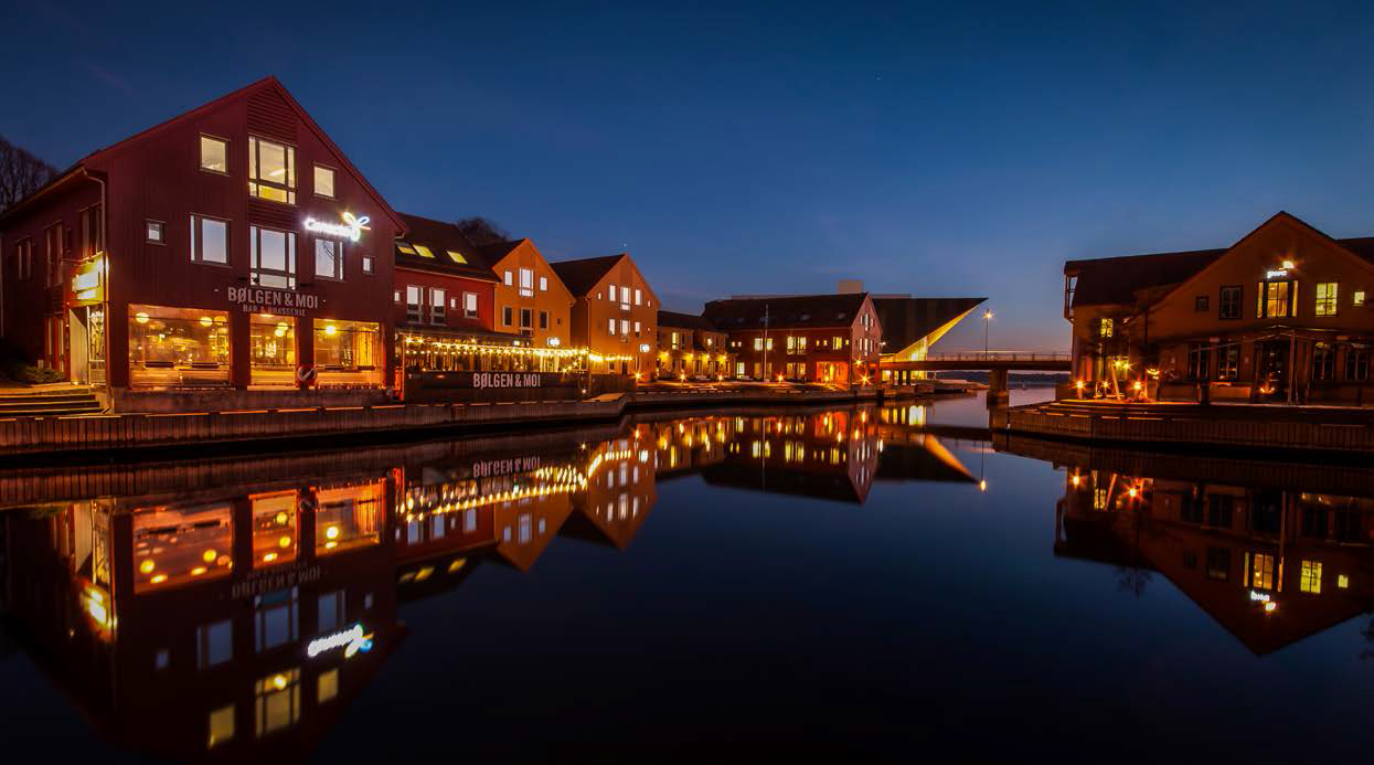 Kveldsstemning fra Fiskebrygga Galleribilde