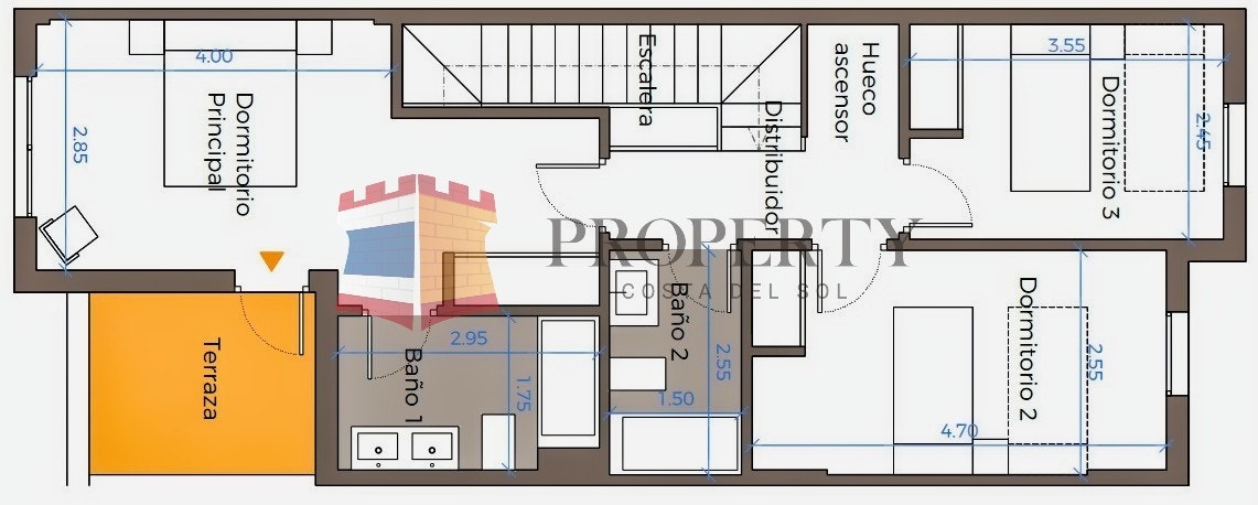 I 2.etg ligger soverommene og 2 komplette baderom. I tillegg er det en koselig terrasse. Galleribilde