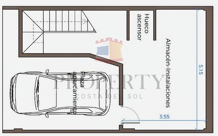 Under huset ligger garasjen og bodområdet hvor også tekniske innretninger er plassert. Galleribilde