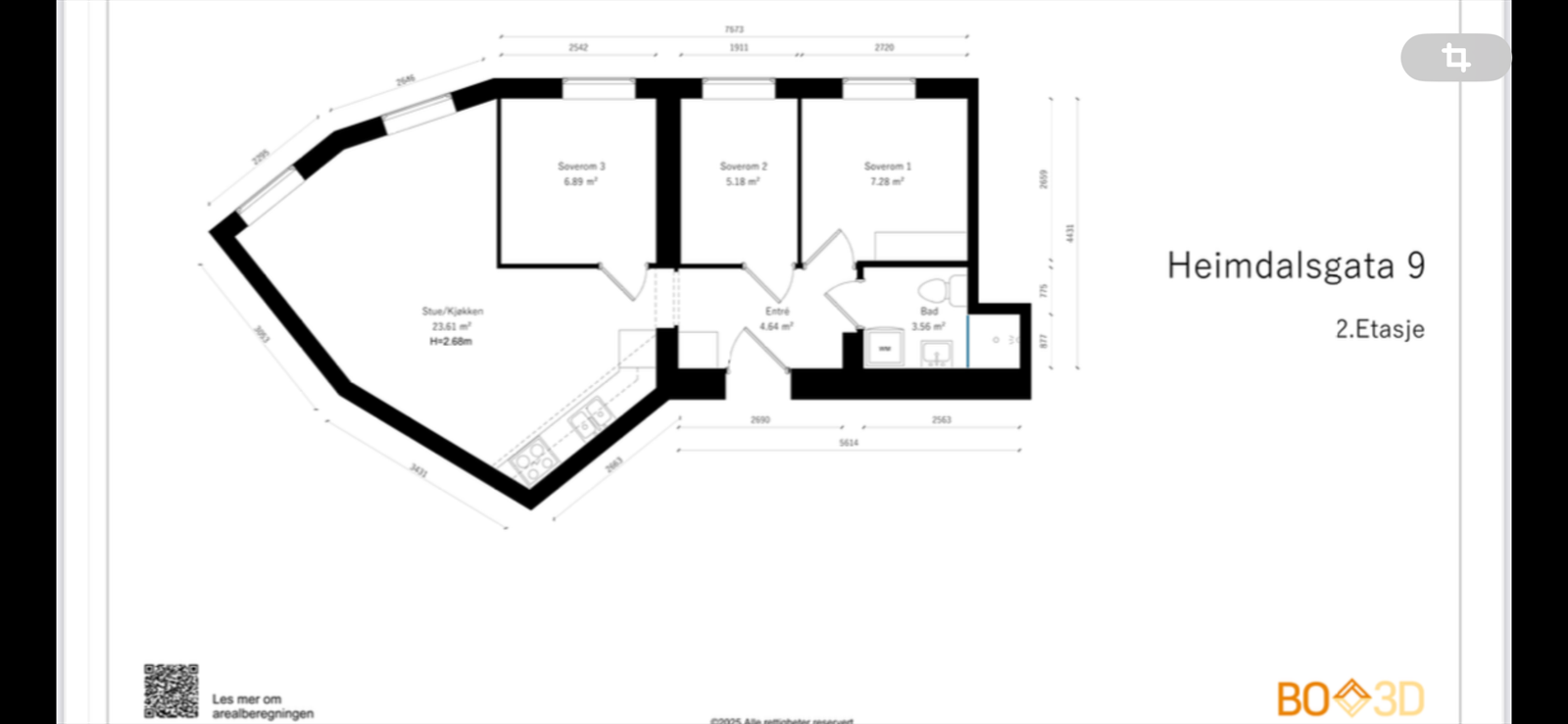Takstmanns plantegning Galleribilde