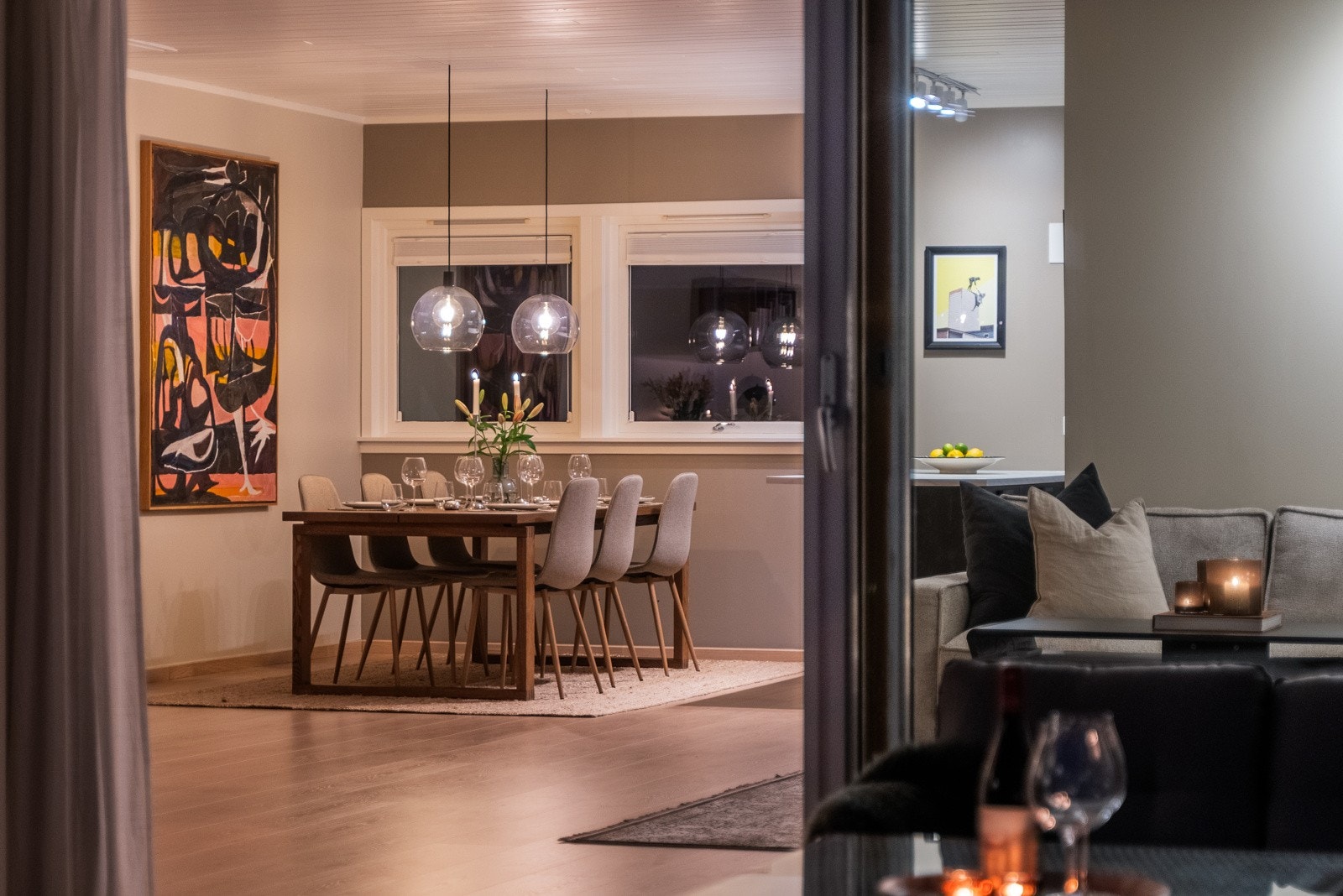 Kveldsbilde | Stue- og kjøkken Galleribilde