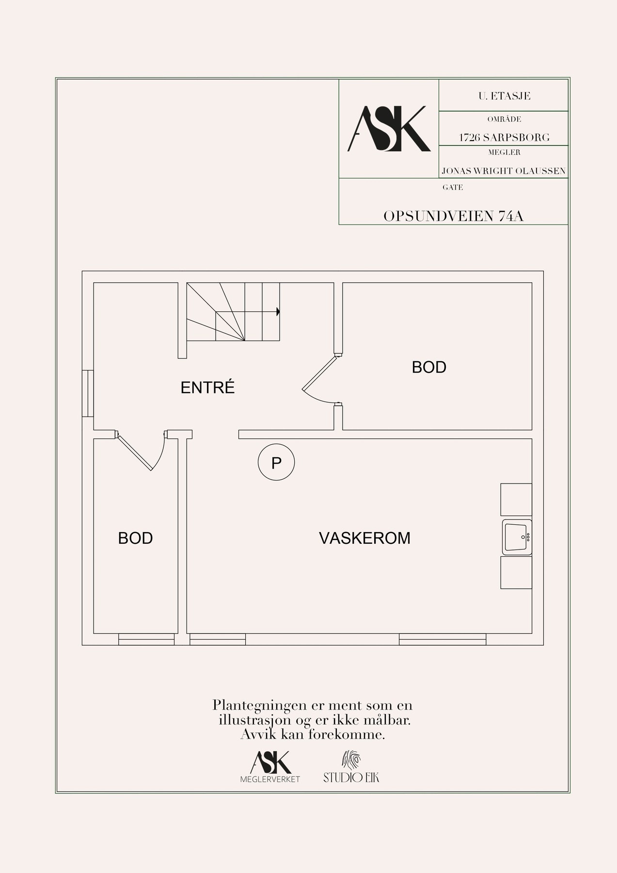 Plantegning underetasje Galleribilde